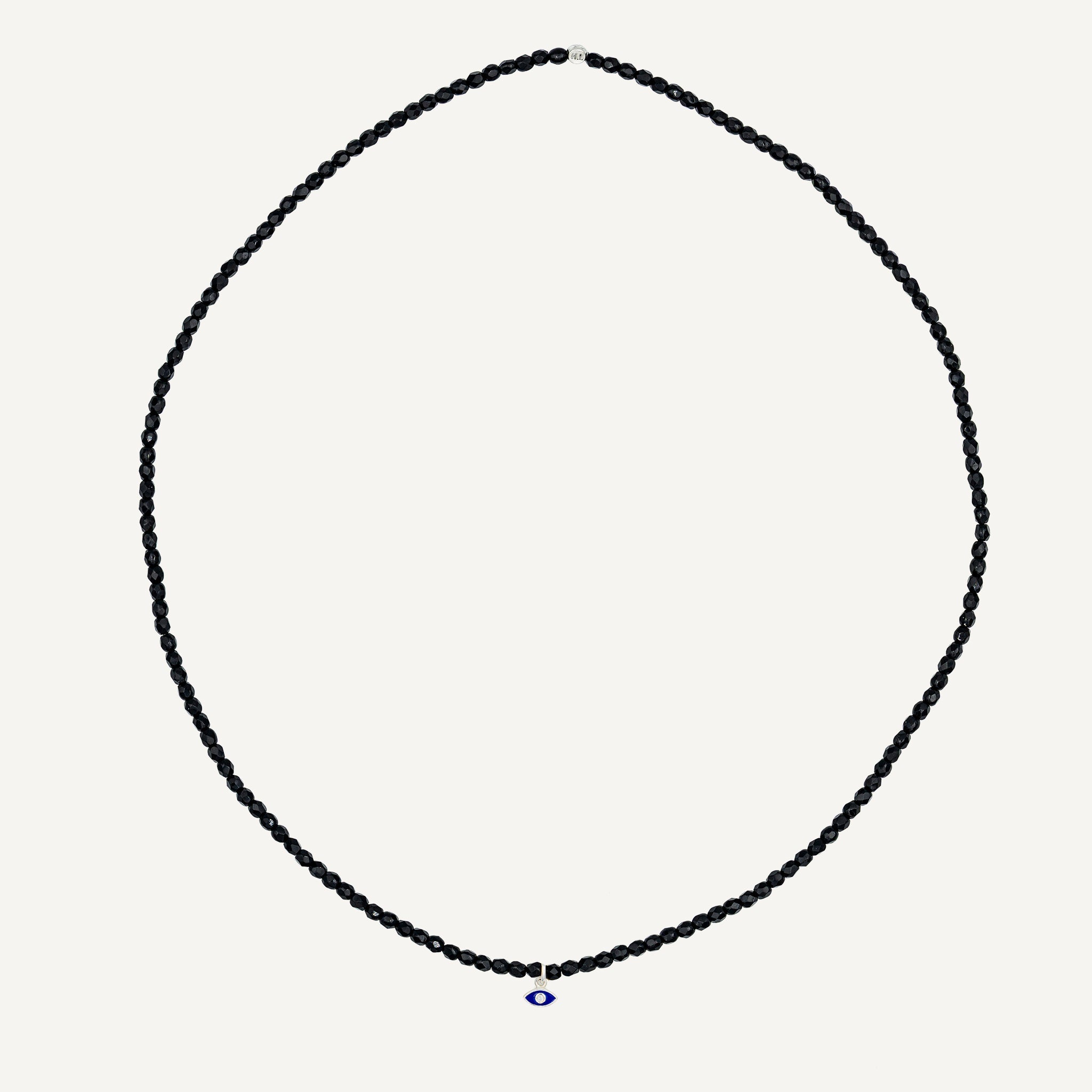 collier / bracelet Collier - Bracelet Noir Brillant - Têtes Blondes