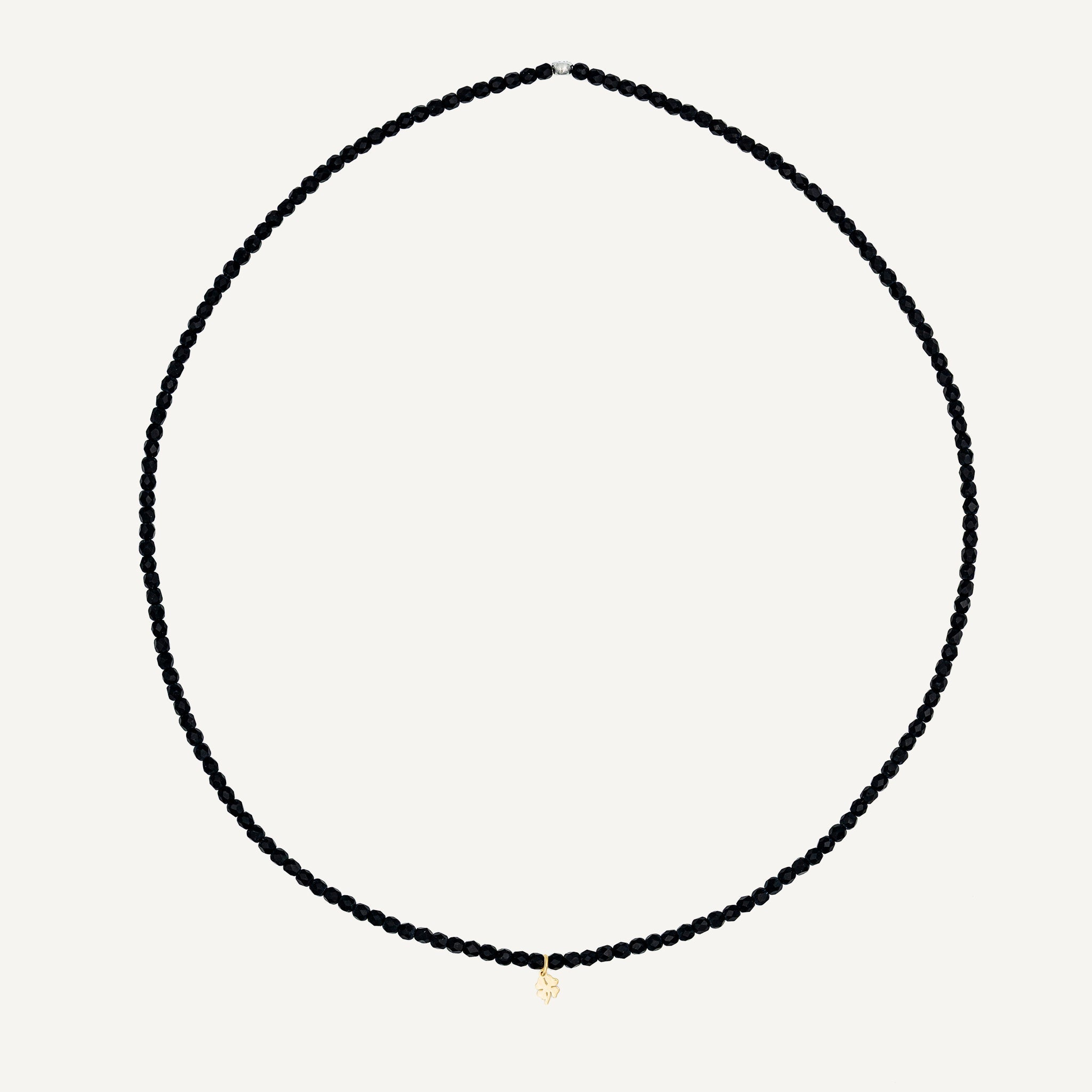 collier / bracelet Collier - Bracelet Noir Mat - Têtes Blondes