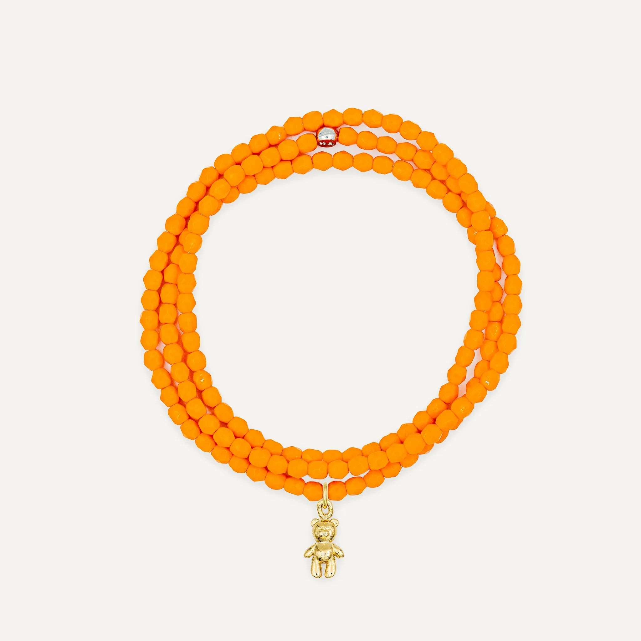 collier / bracelet Collier - Bracelet Orange - Têtes Blondes