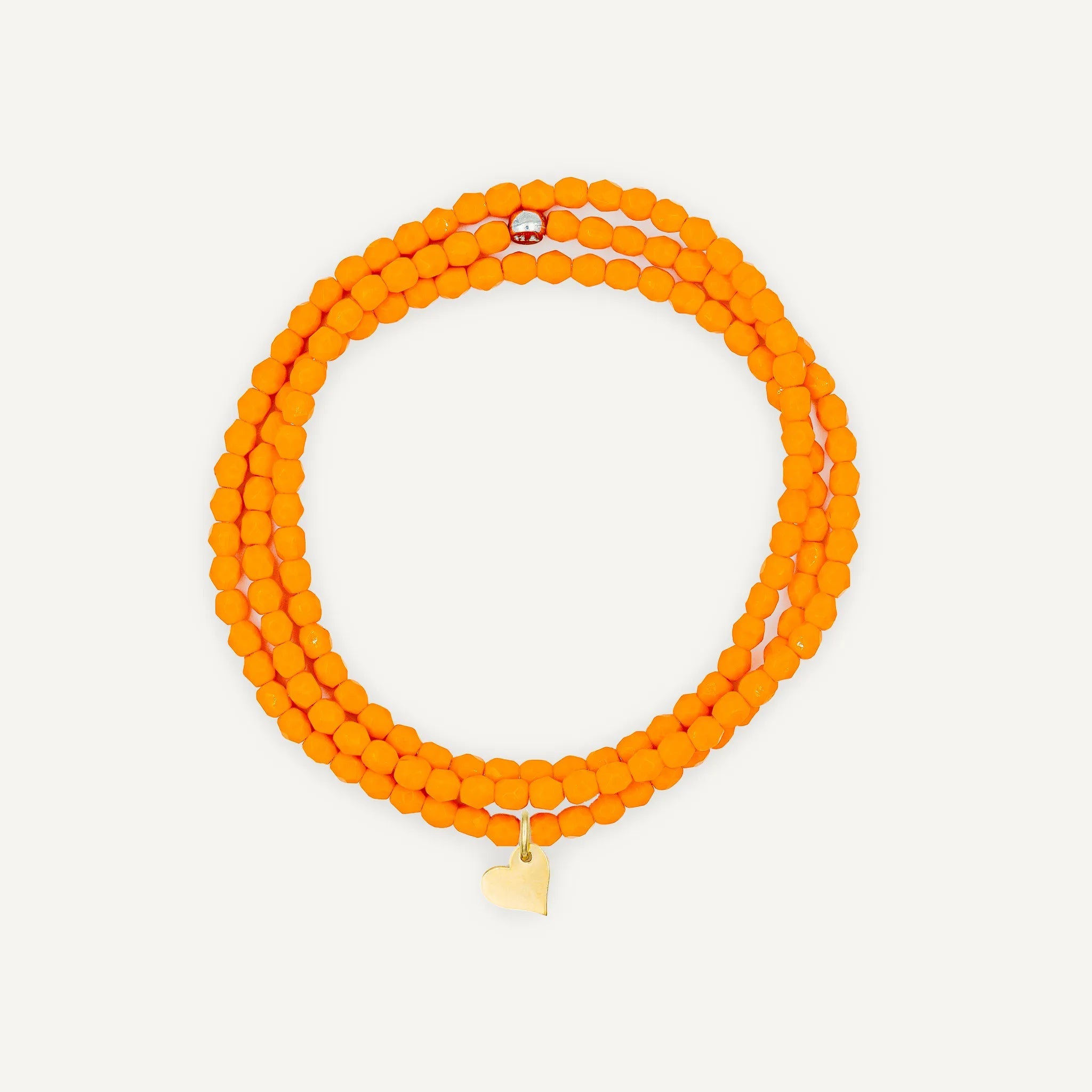 collier / bracelet Collier - Bracelet Orange - Têtes Blondes