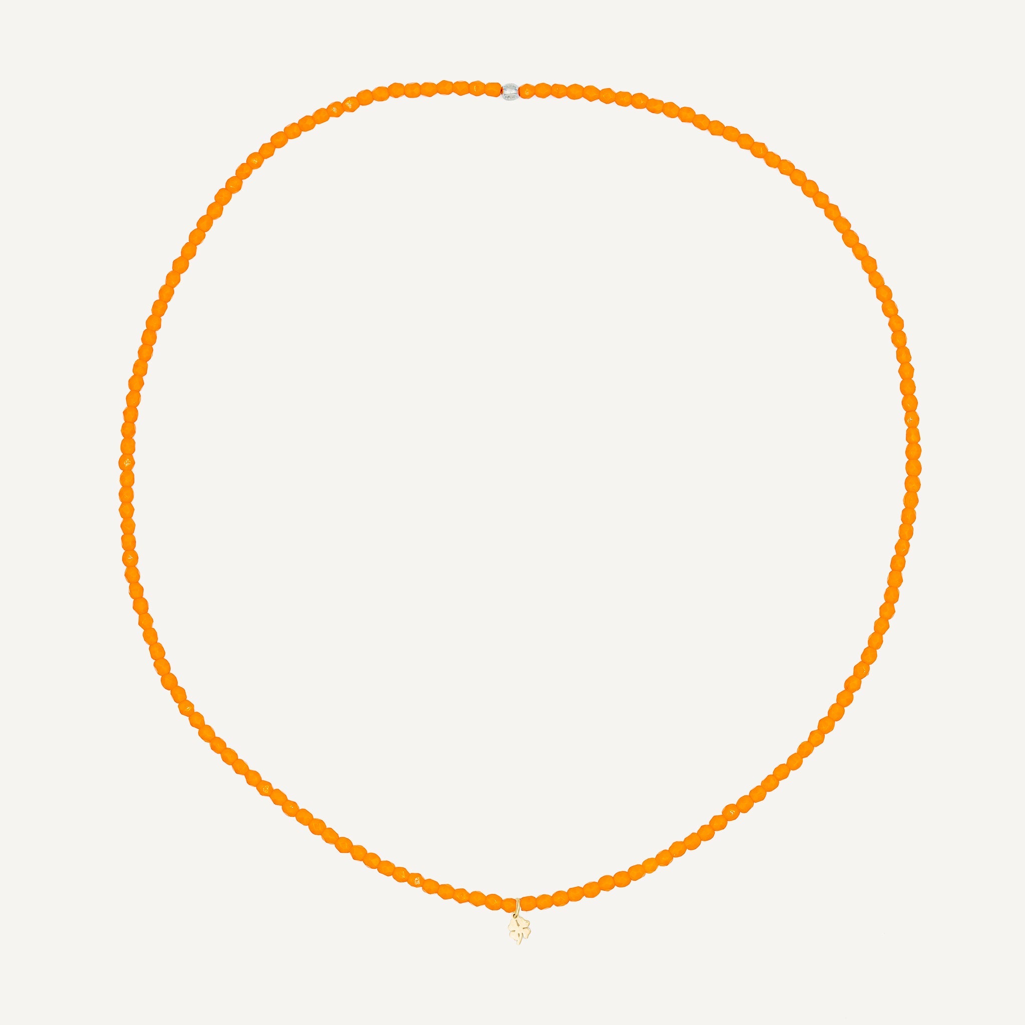 collier / bracelet Collier - Bracelet Orange - Têtes Blondes