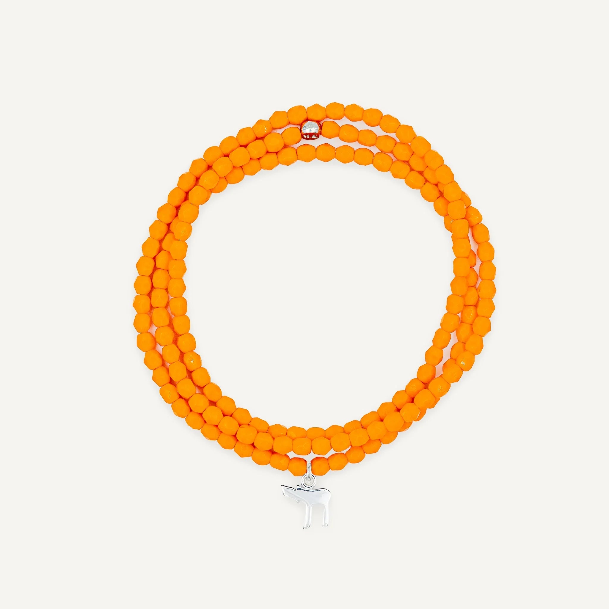 collier / bracelet Collier - Bracelet Orange - Têtes Blondes