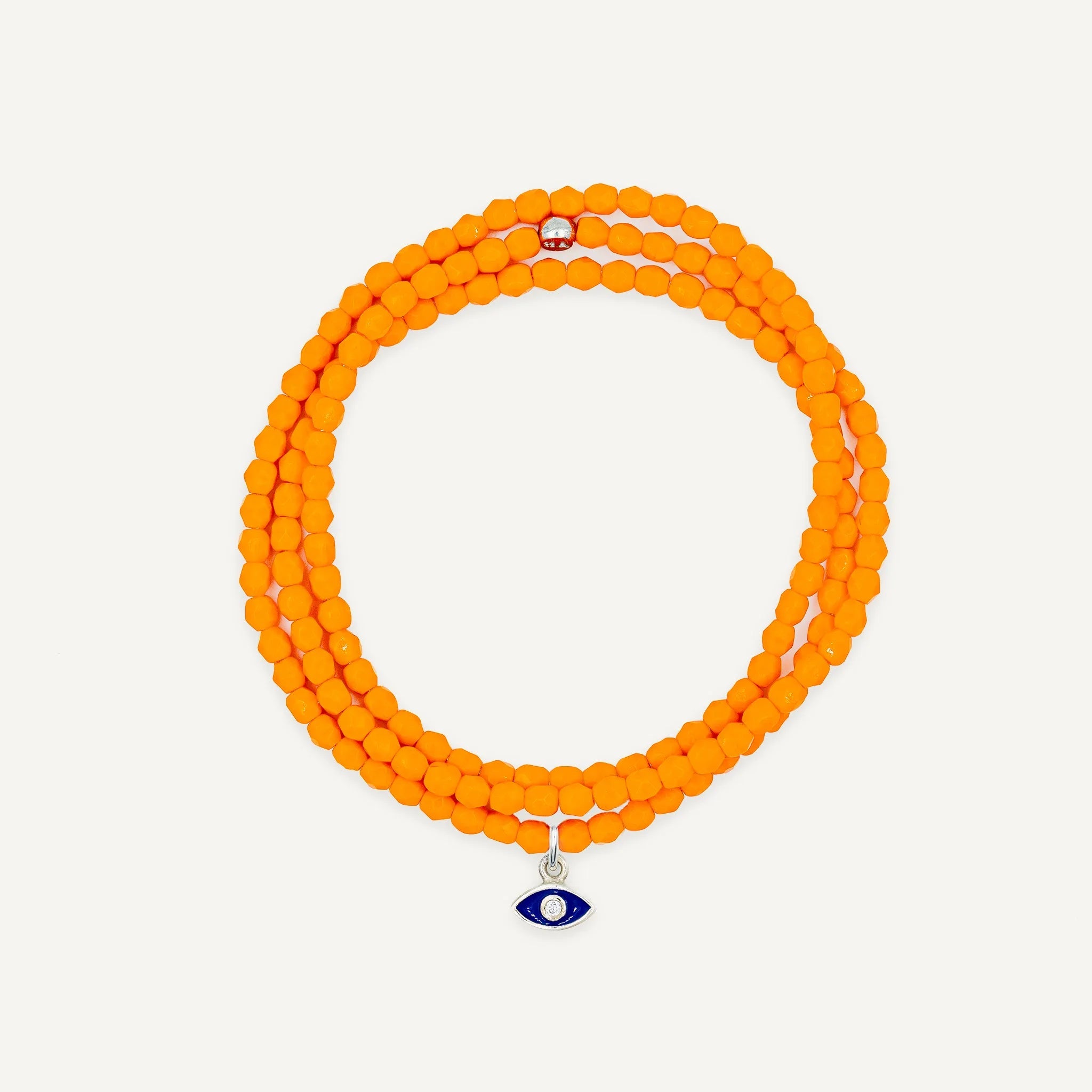 collier / bracelet Collier - Bracelet Orange - Têtes Blondes
