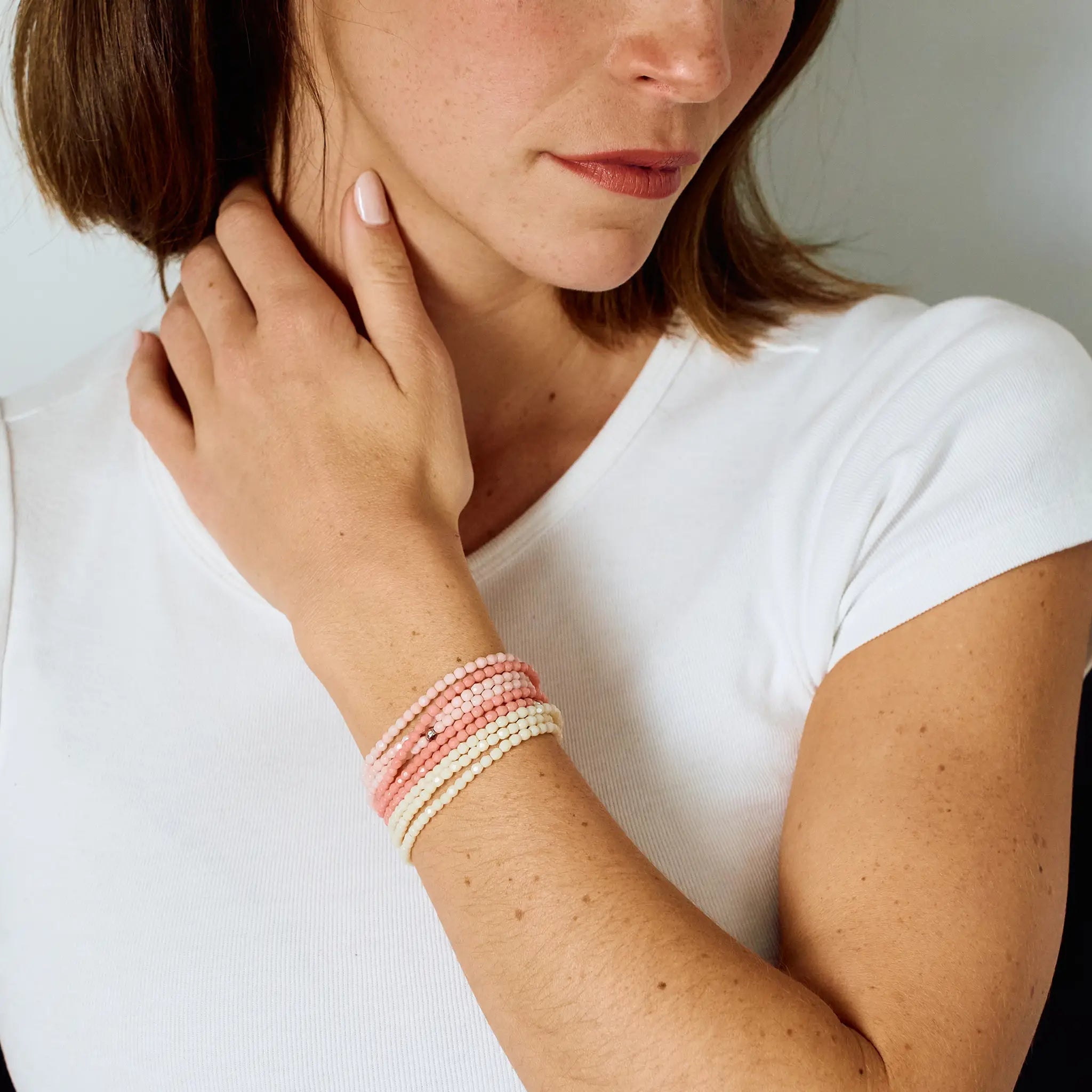 collier / bracelet Collier - Bracelet Vanille - Têtes Blondes