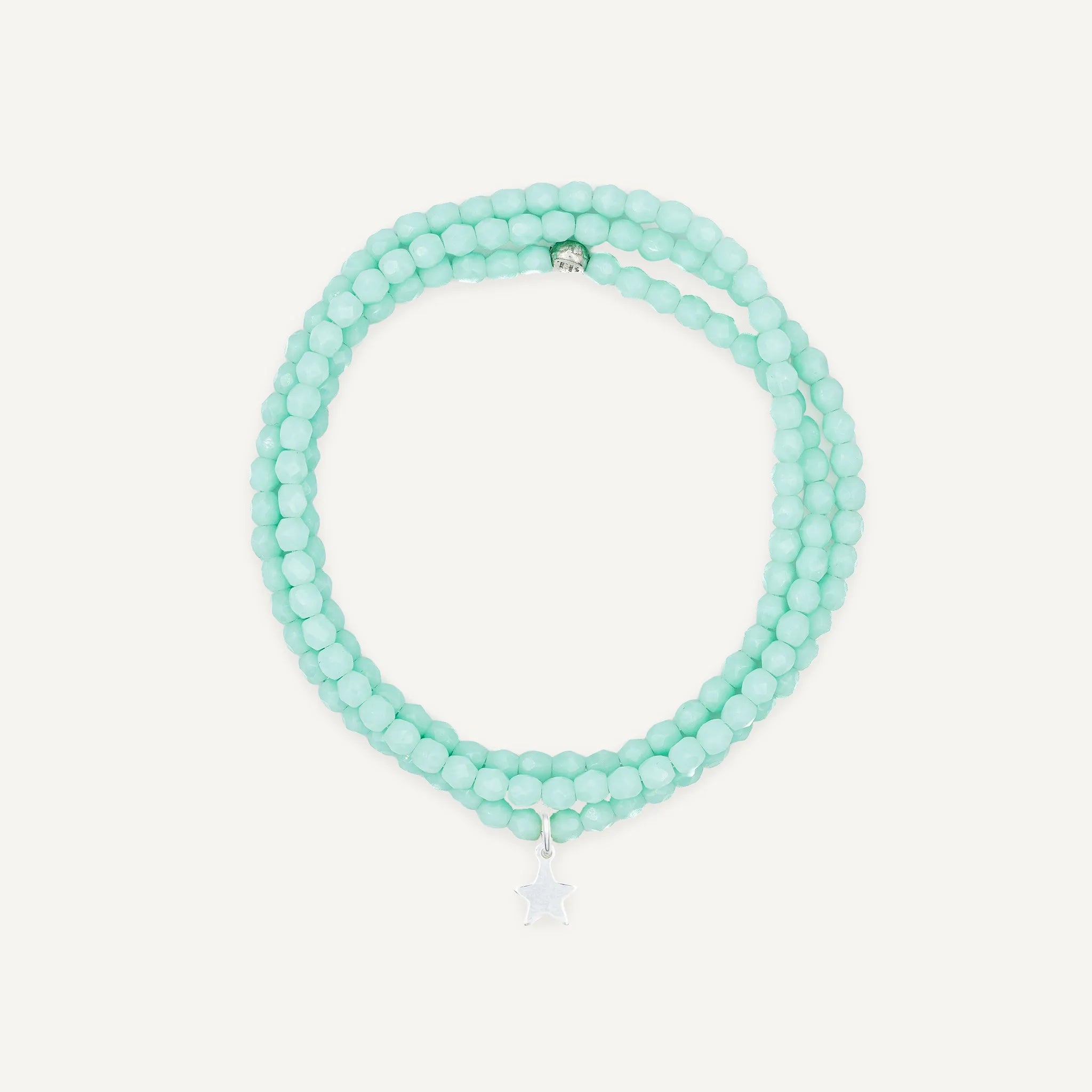 collier / bracelet Collier - Bracelet Vert Mint - Têtes Blondes