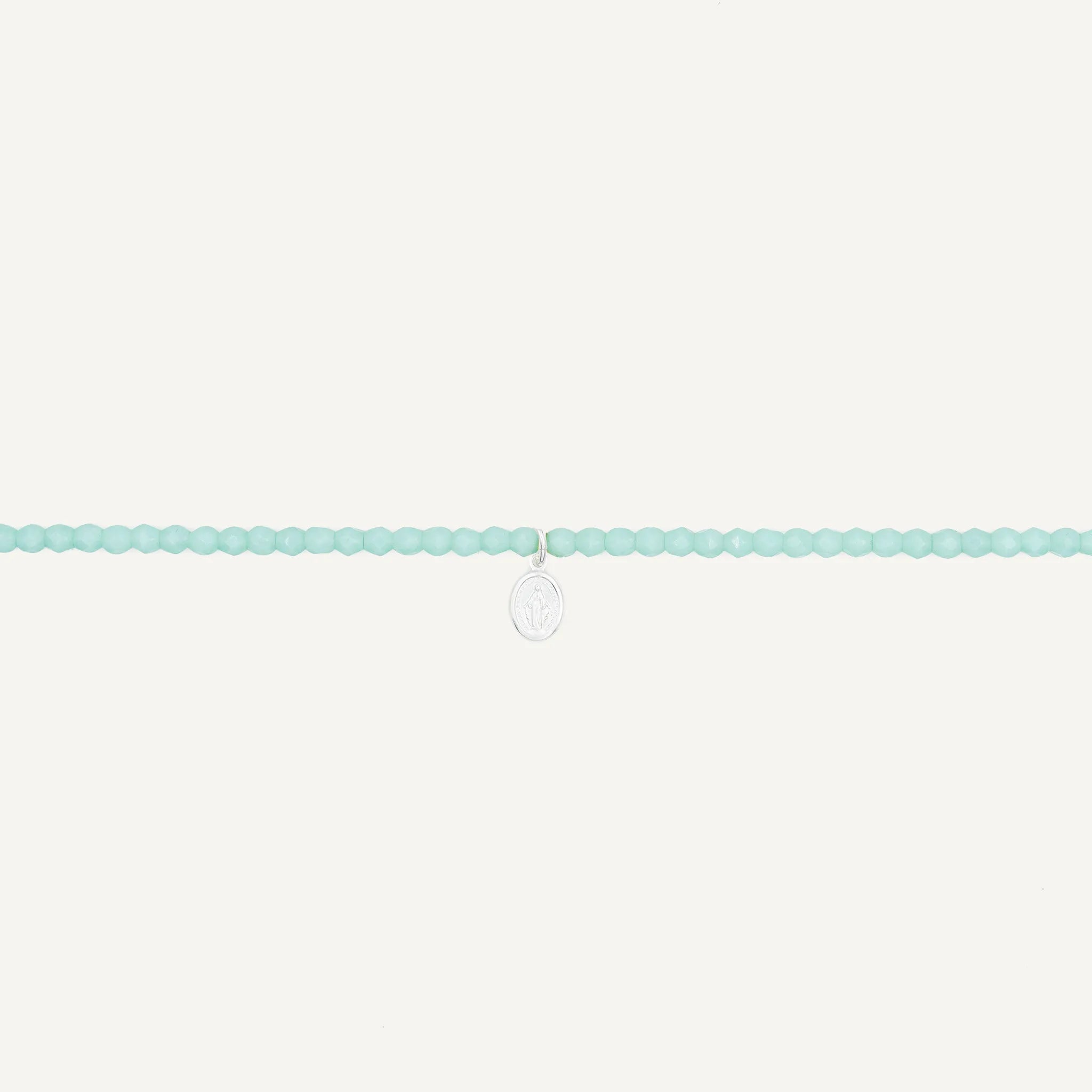 collier / bracelet Collier - Bracelet Vert Mint - Têtes Blondes