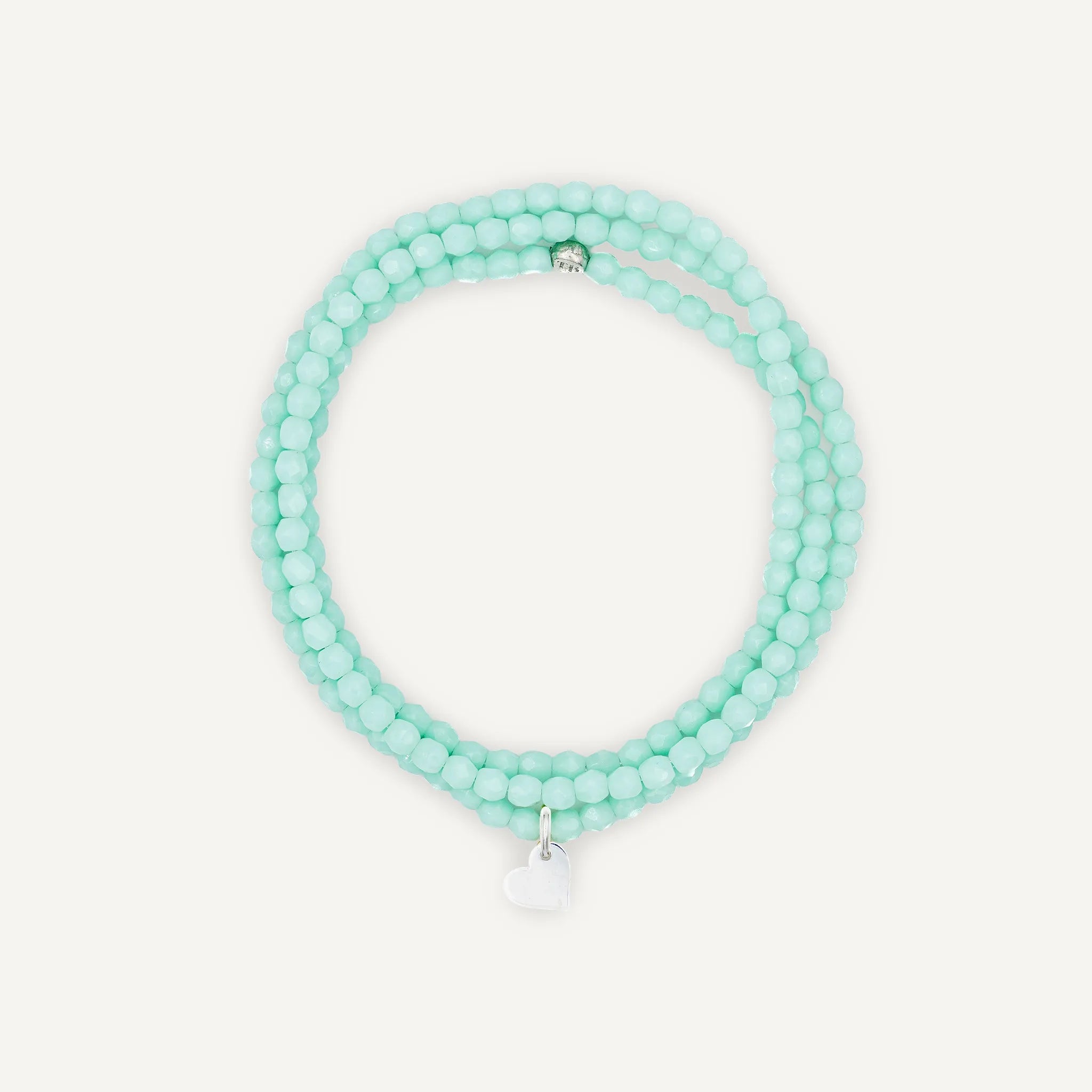 collier / bracelet Collier - Bracelet Vert Mint - Têtes Blondes
