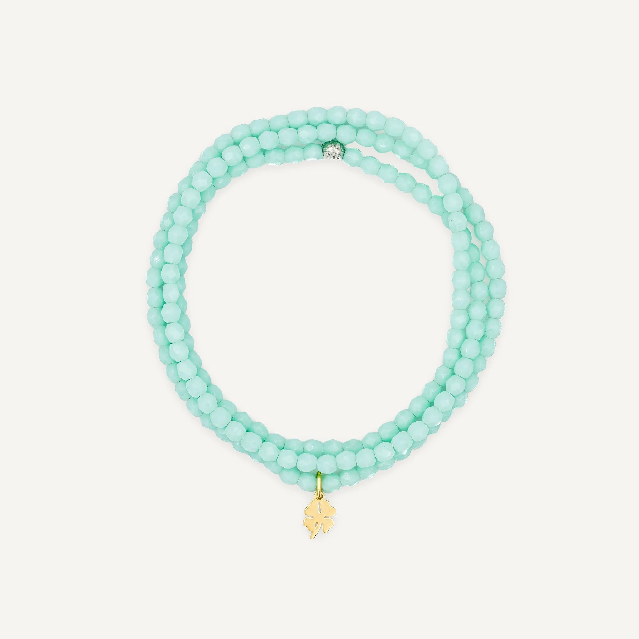 collier / bracelet Collier - Bracelet Vert Mint - Têtes Blondes