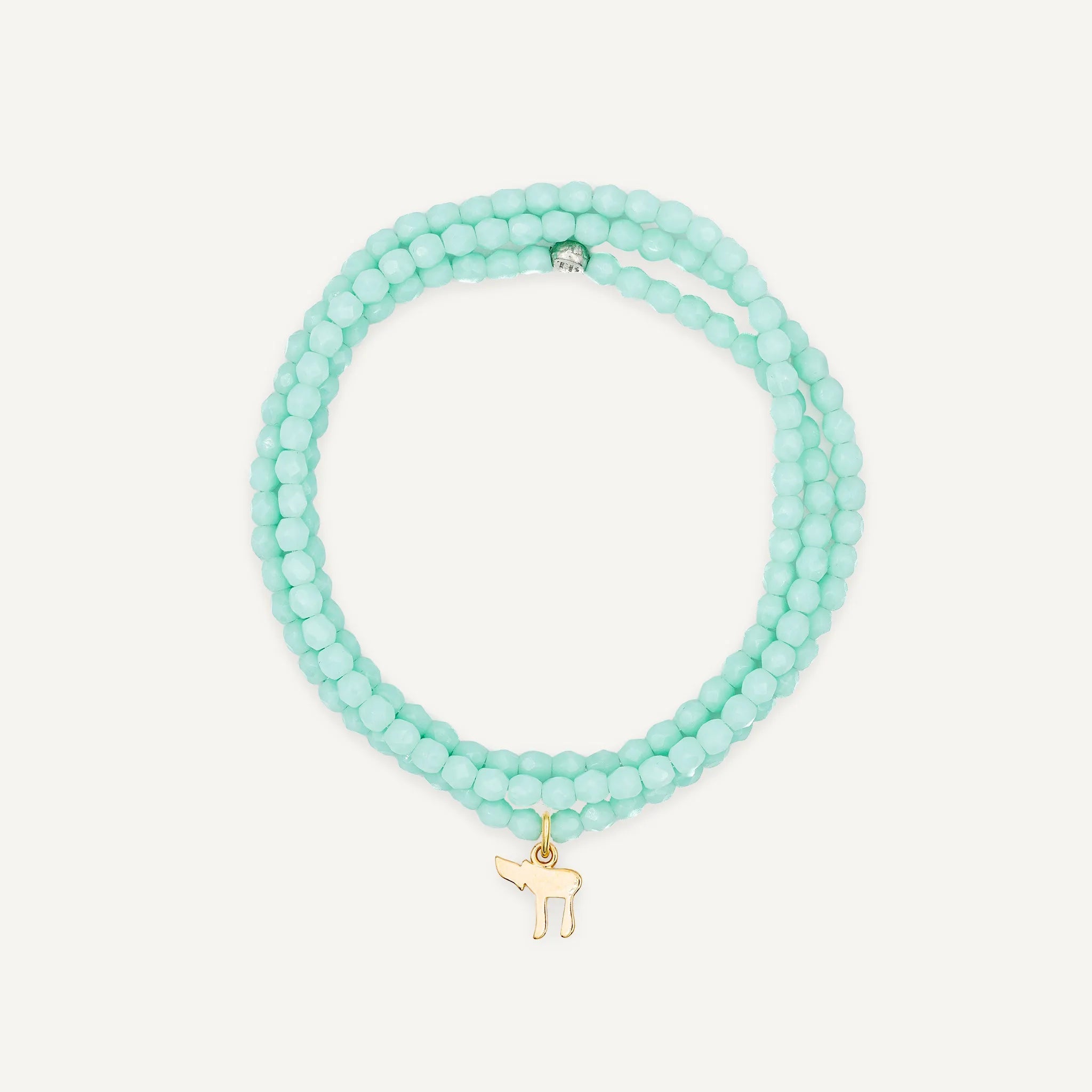 collier / bracelet Collier - Bracelet Vert Mint - Têtes Blondes