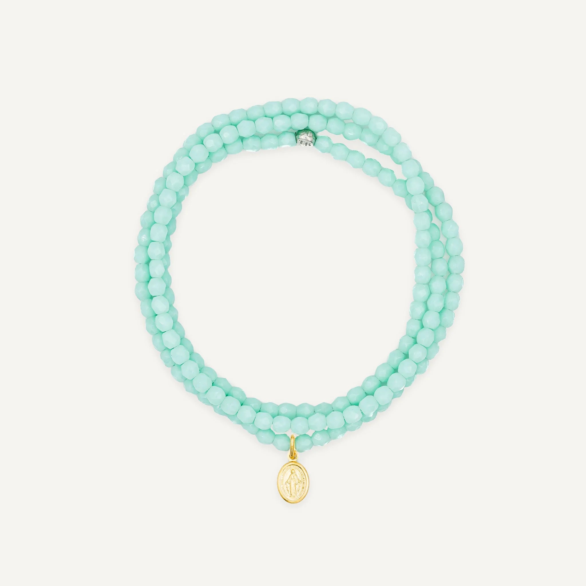 collier / bracelet Collier - Bracelet Vert Mint - Têtes Blondes