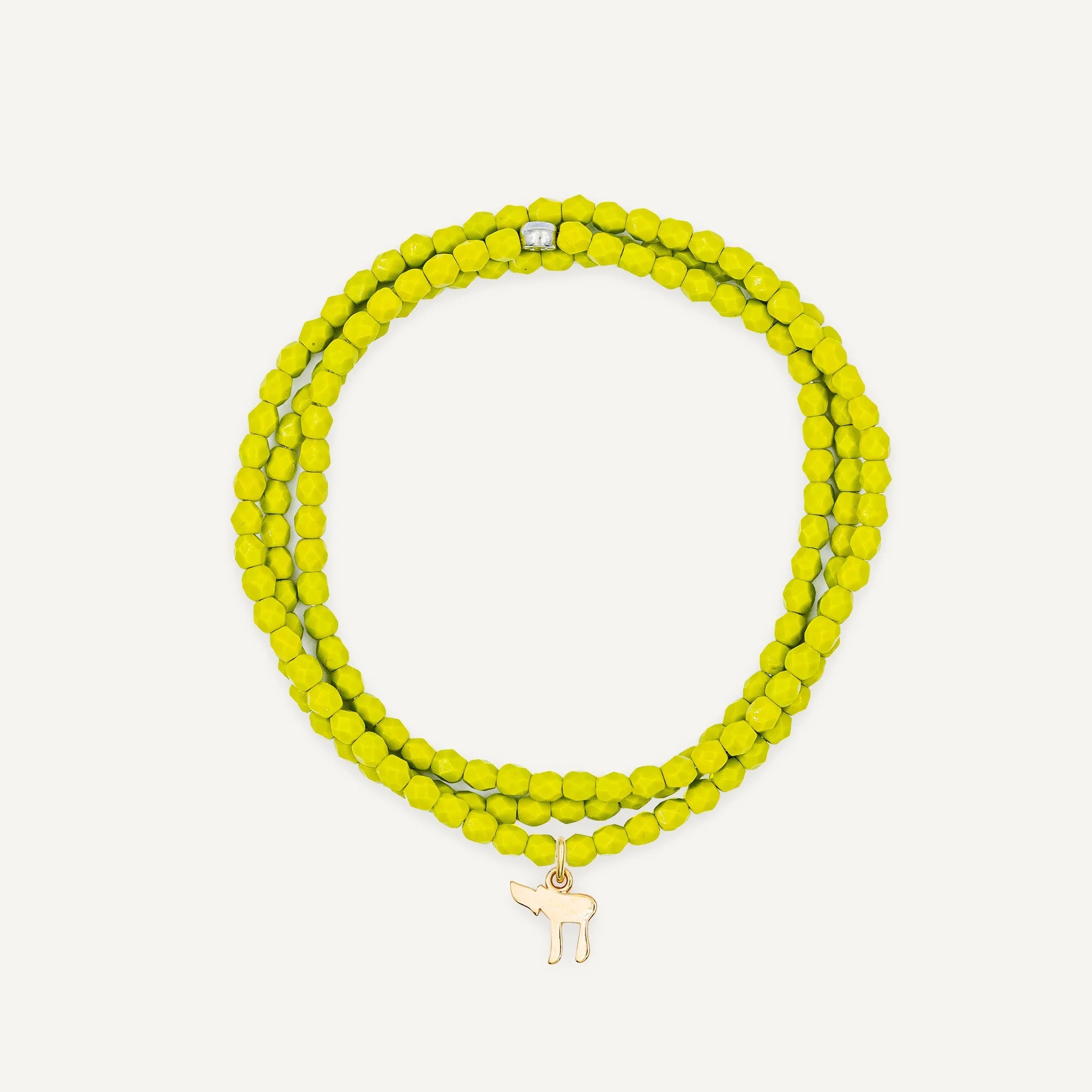 collier / bracelet Collier - Bracelet Vert Olive - Têtes Blondes