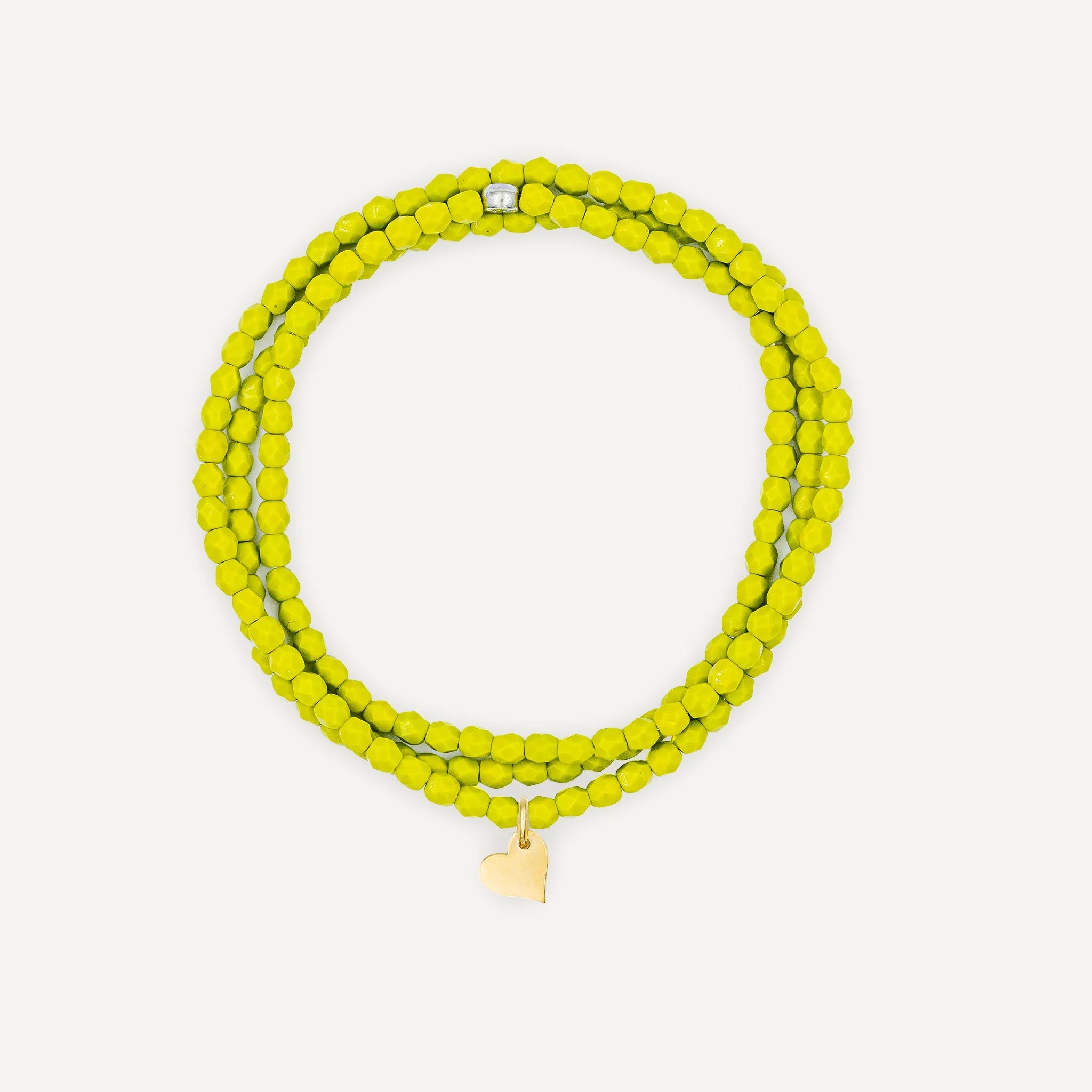collier / bracelet Collier - Bracelet Vert Olive - Têtes Blondes