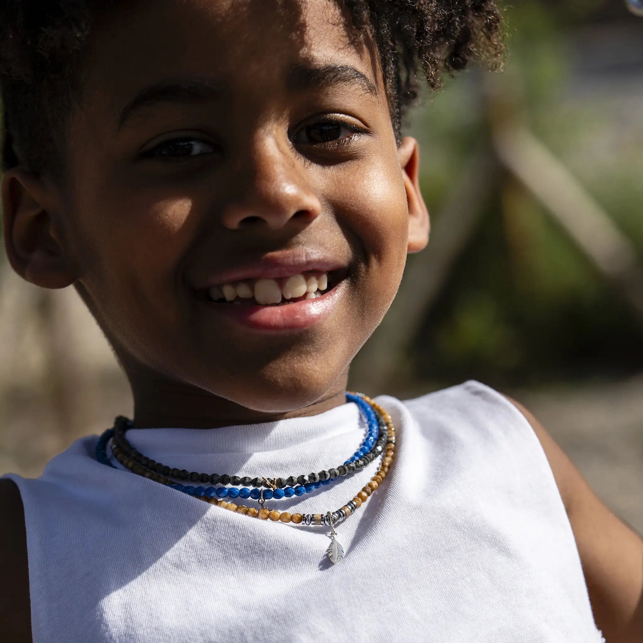 collier / bracelet Collier enfant personnalisable - Têtes Blondes