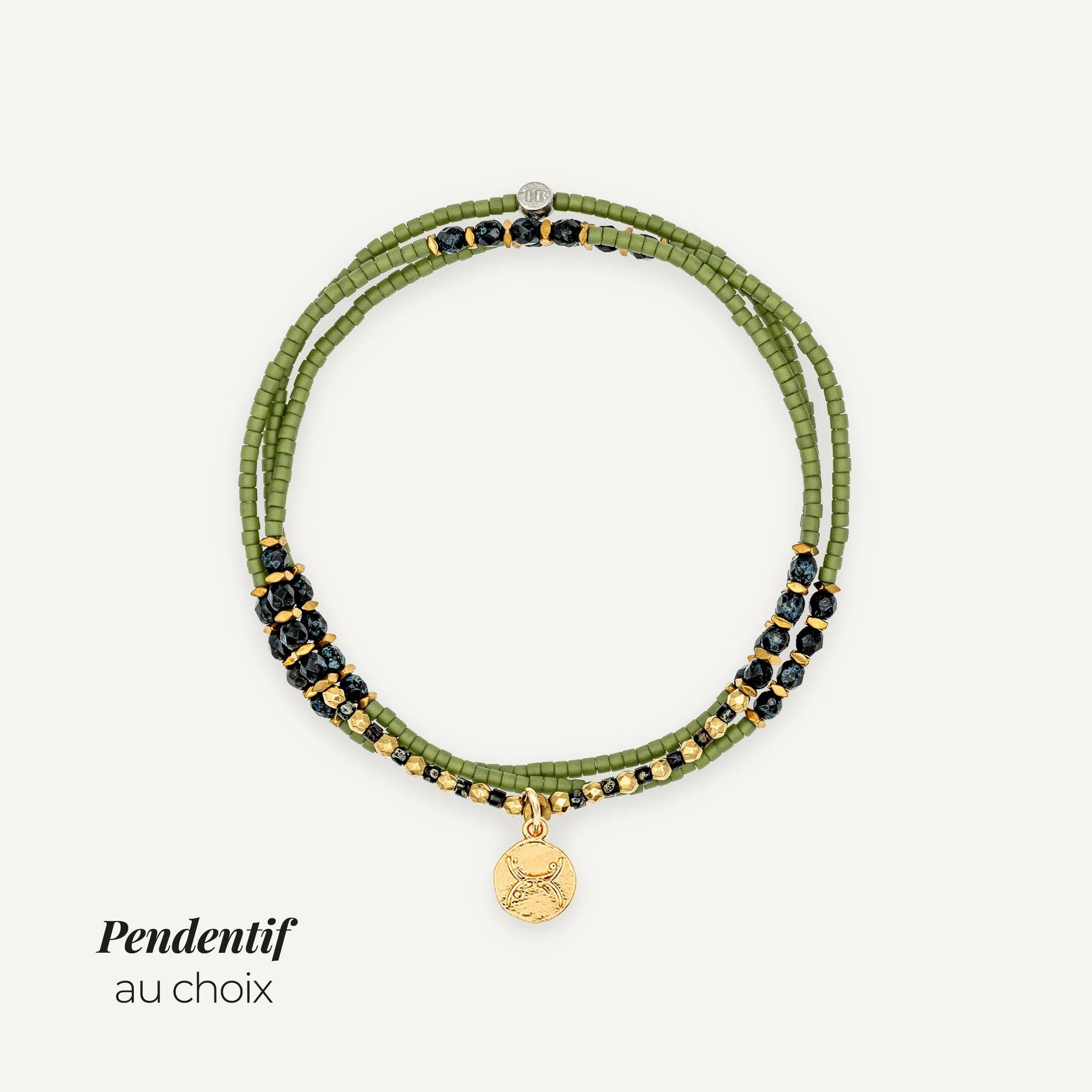 collier / bracelet CONNEXION 3 - Vert - Têtes Blondes