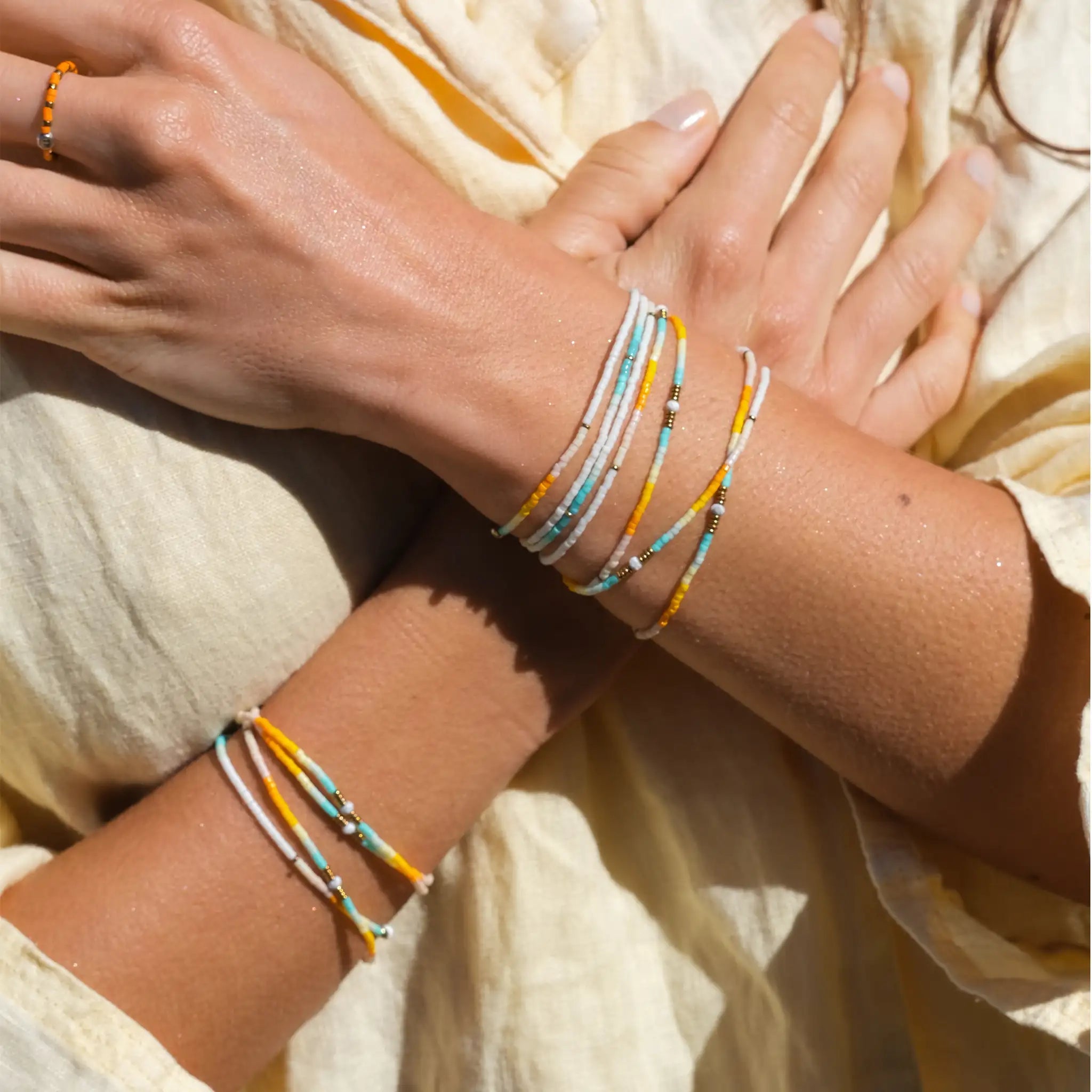 collier / bracelet CO(O)RNICHE - 3 tours ultra fin - Têtes Blondes
