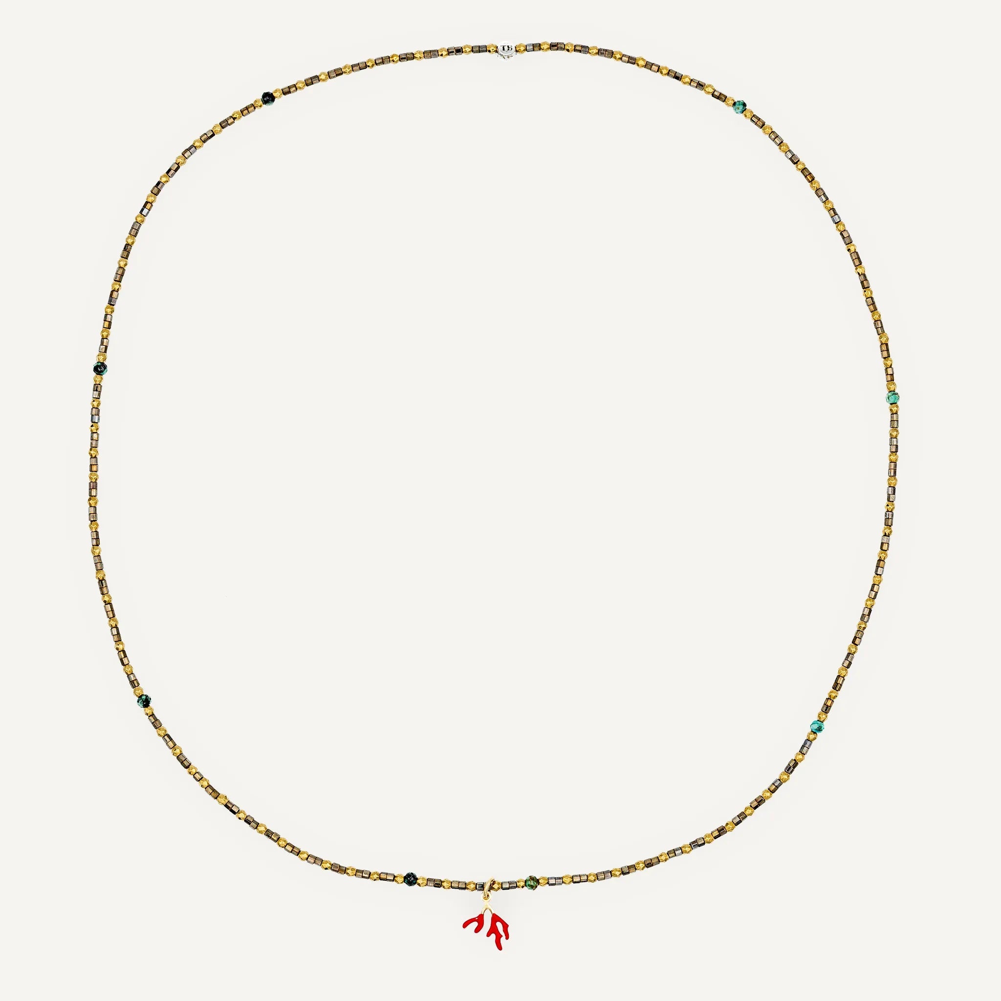 collier / bracelet CORAIL - Gold Métal - Têtes Blondes