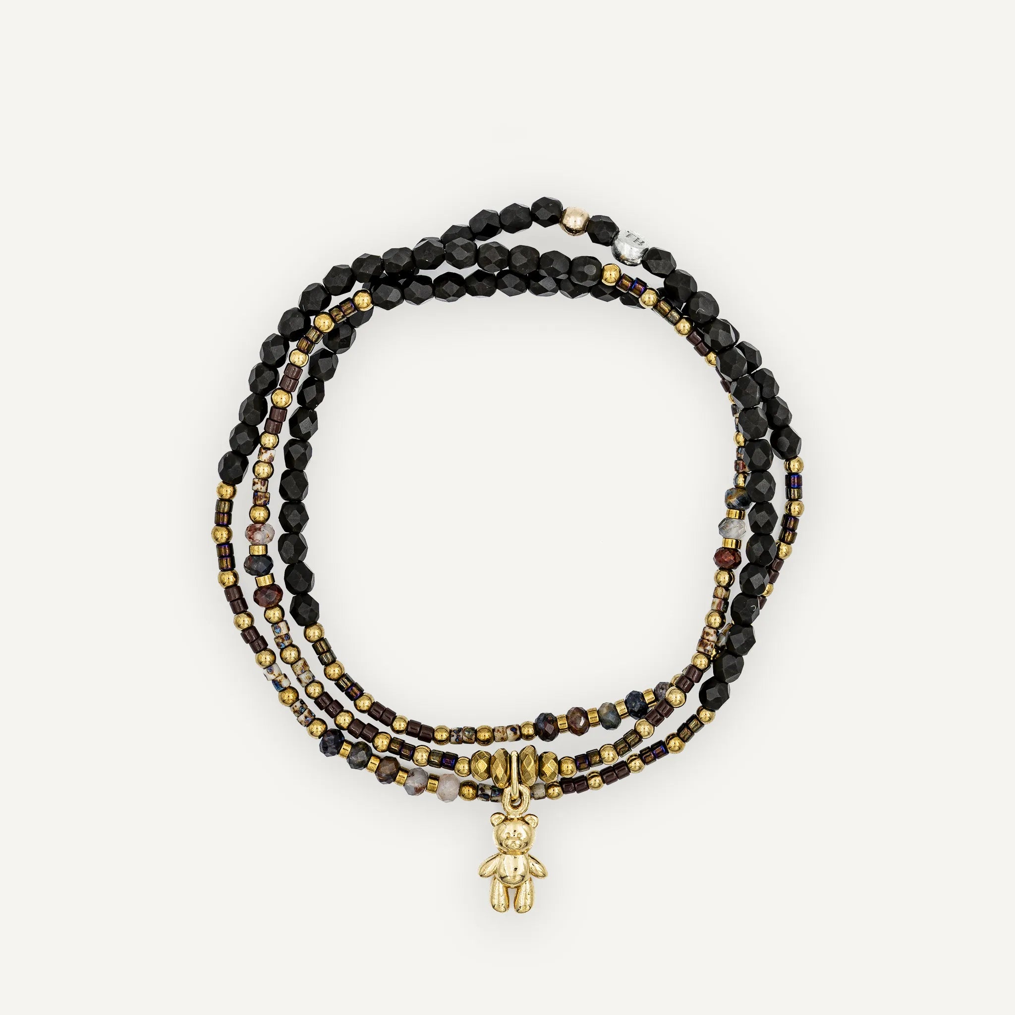 collier / bracelet DOUDOU DEDE - Cacao - Têtes Blondes