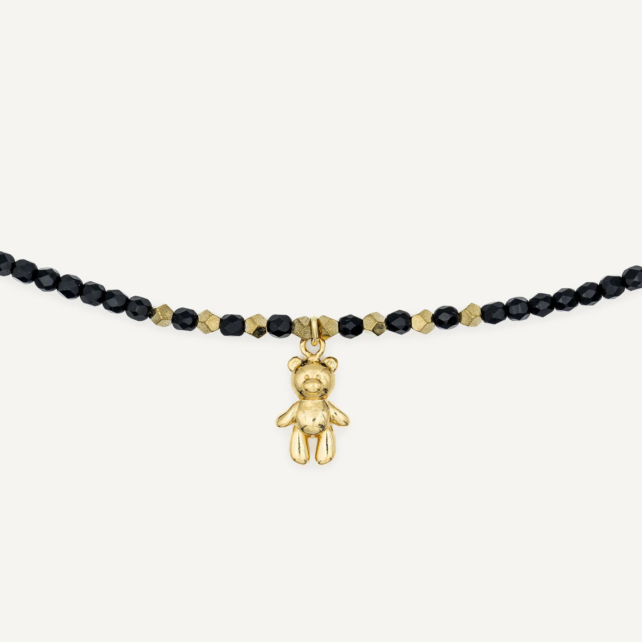 collier / bracelet DOUDOU DEDE - Noir Mat - Têtes Blondes