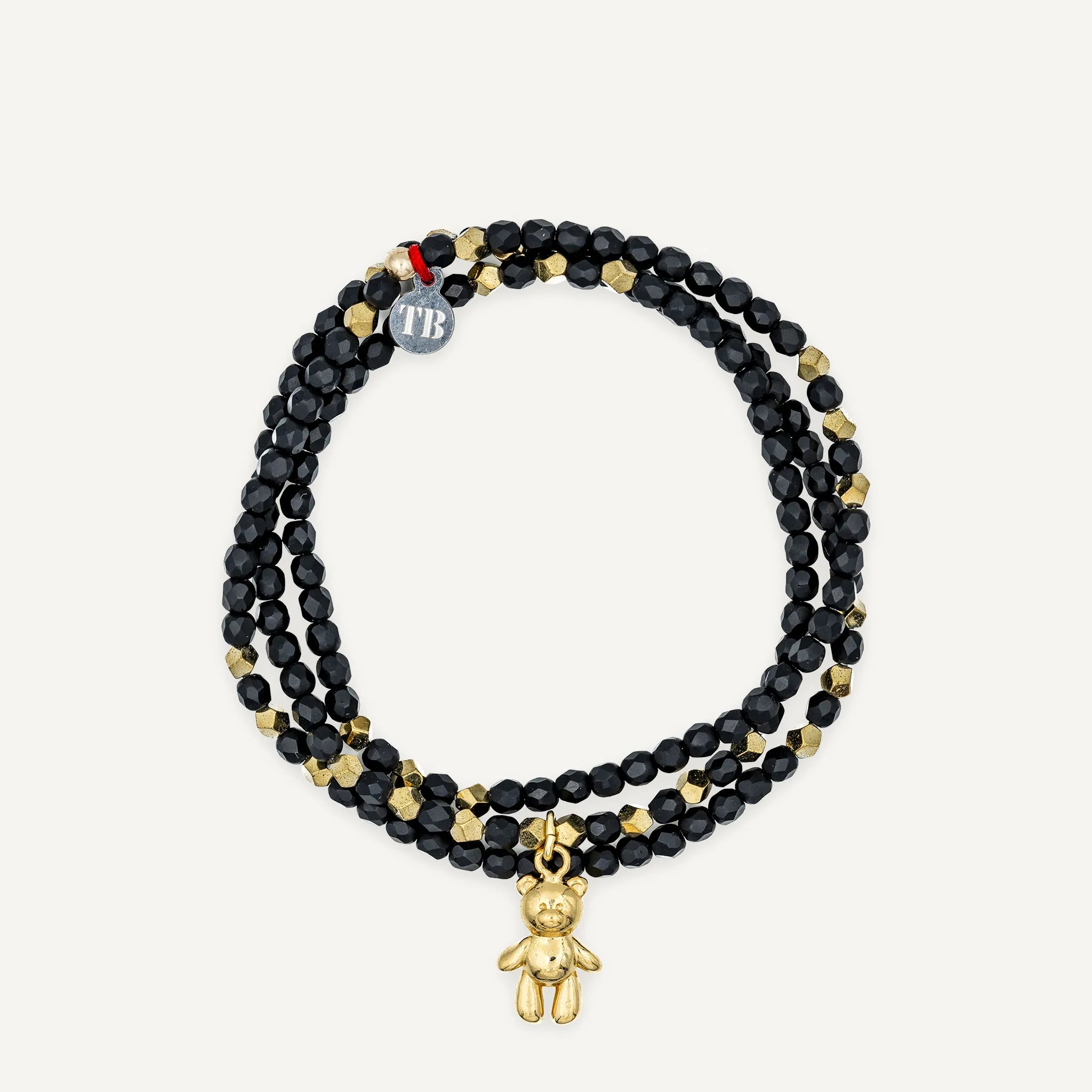 collier / bracelet DOUDOU DEDE - Noir Mat - Têtes Blondes