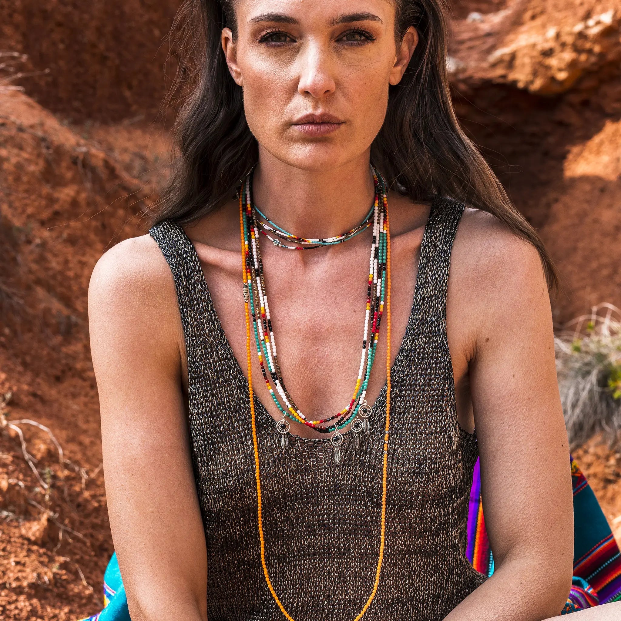 collier / bracelet DREAMCATCHER Apache - Têtes Blondes