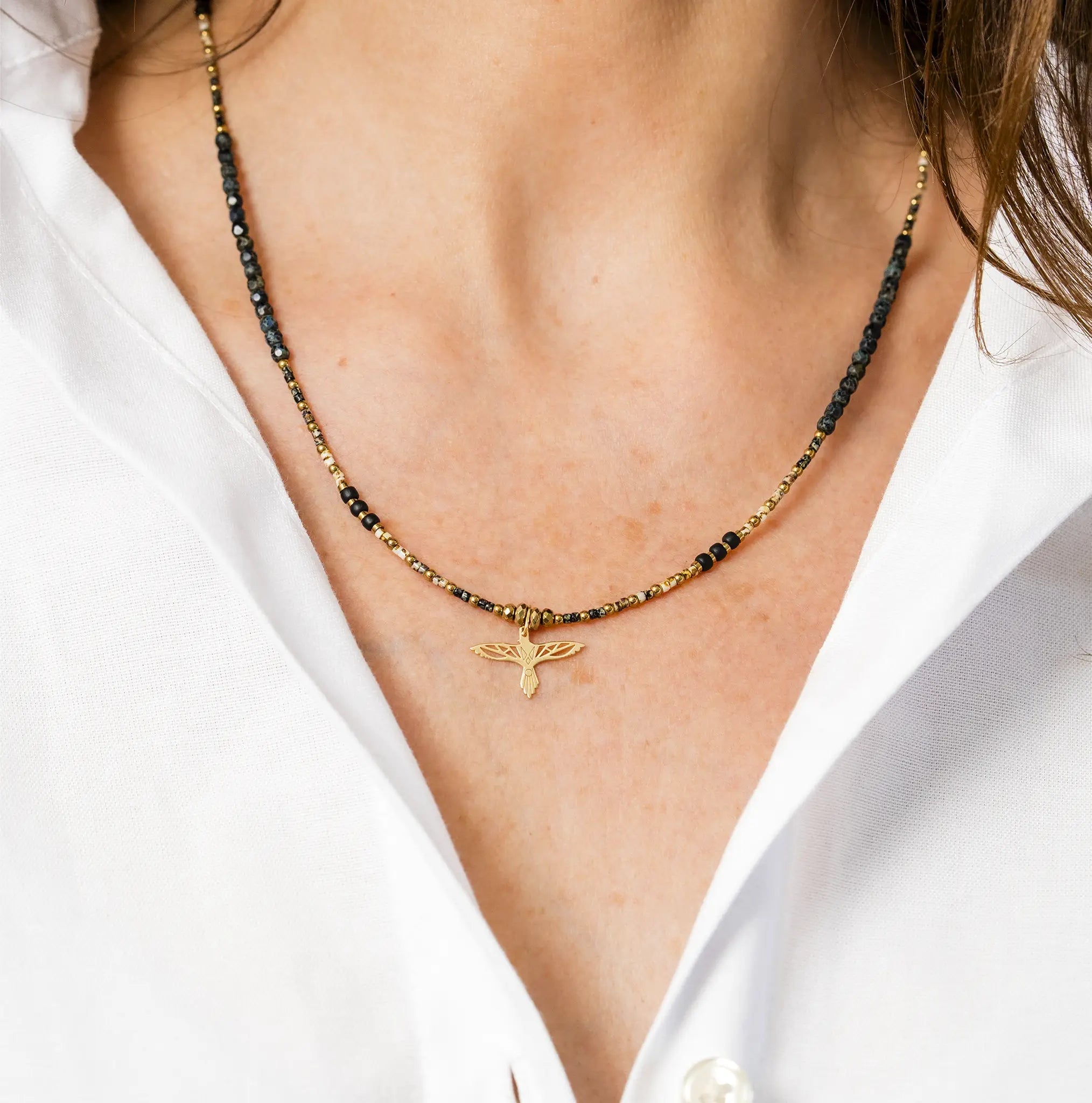 collier / bracelet EAGLE 3 - Noir Rock - Têtes Blondes