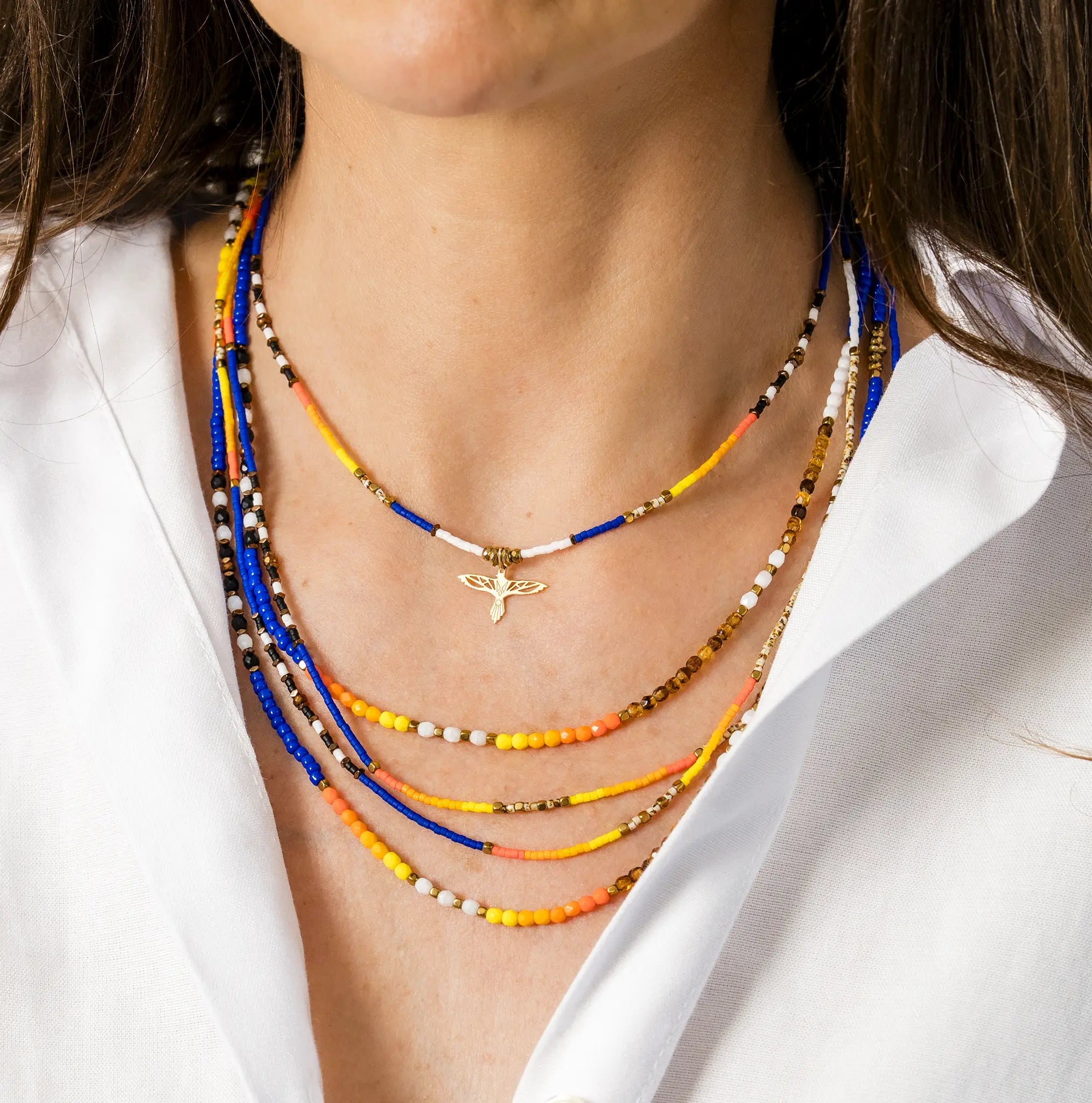 collier / bracelet EAGLE - Indian - Têtes Blondes