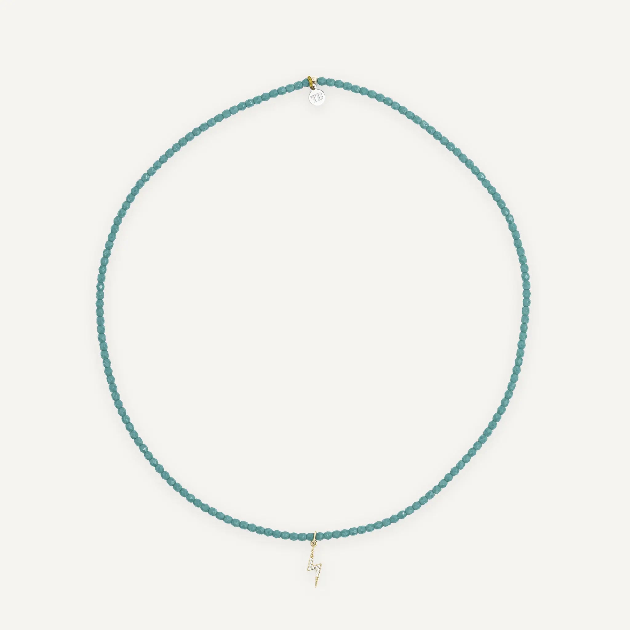 collier / bracelet ECLAIR Gold Zircon Turquoise Persian - Têtes Blondes