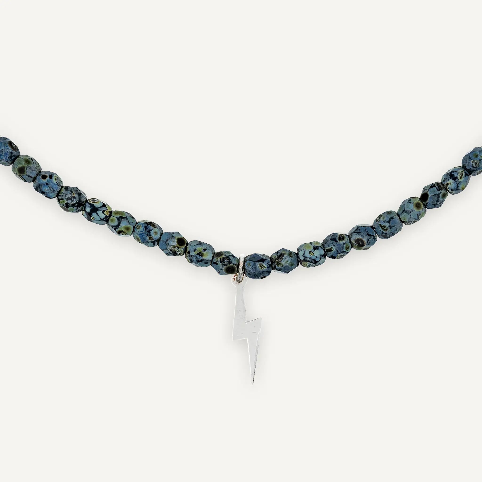 collier / bracelet ECLAIR SILVER - Noir Rock - Têtes Blondes