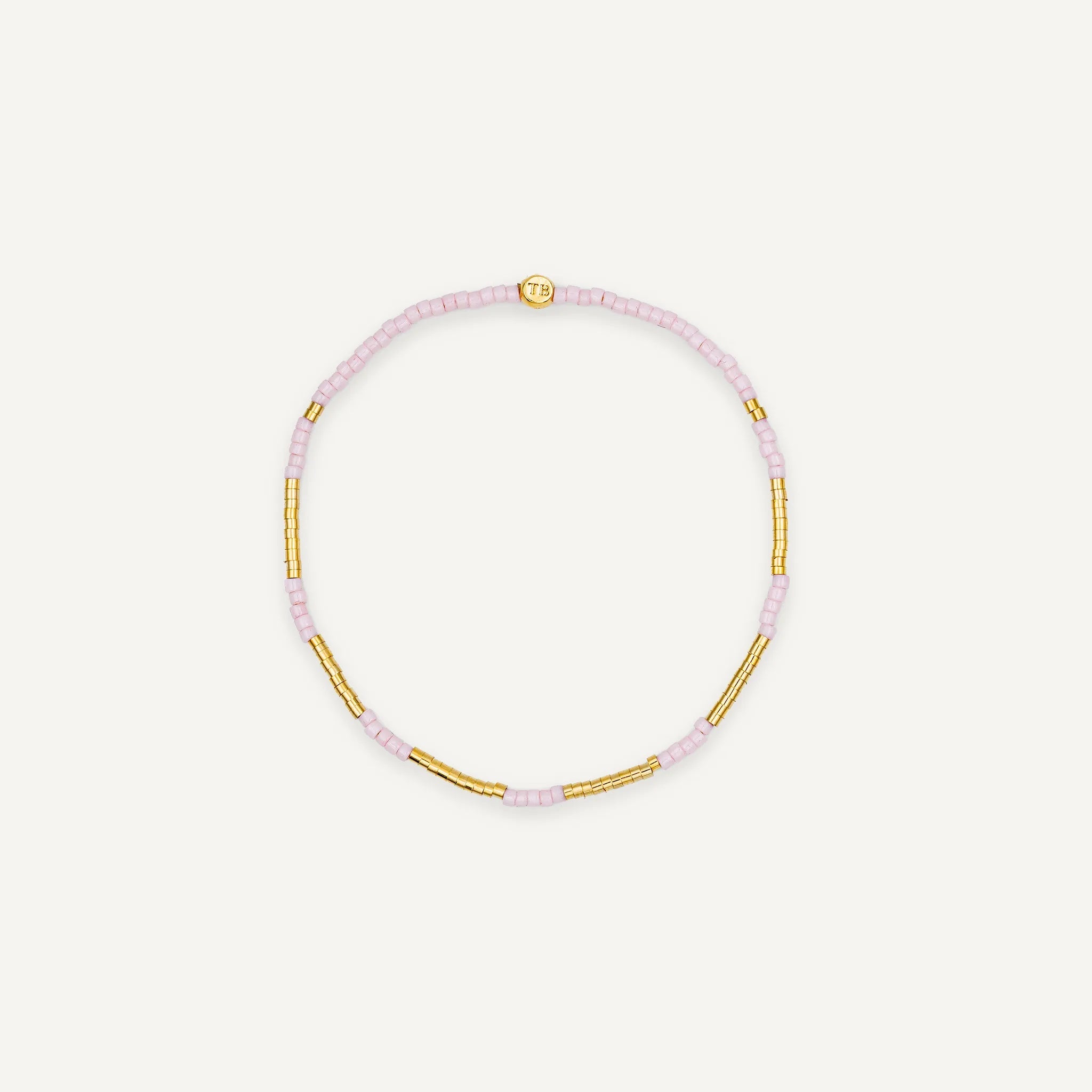 collier / bracelet EMMA - 1 tour ultra fin Rose Guimauve - Têtes Blondes