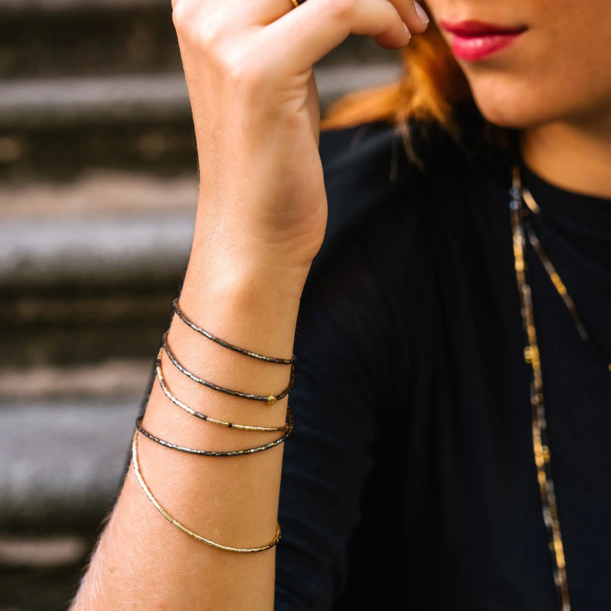 collier / bracelet EMMA 5 - Gold - Têtes Blondes