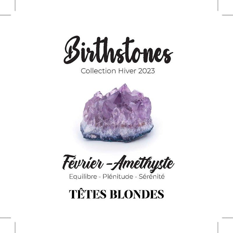 collier / bracelet FÉVRIER 3 - Améthyste - Têtes Blondes
