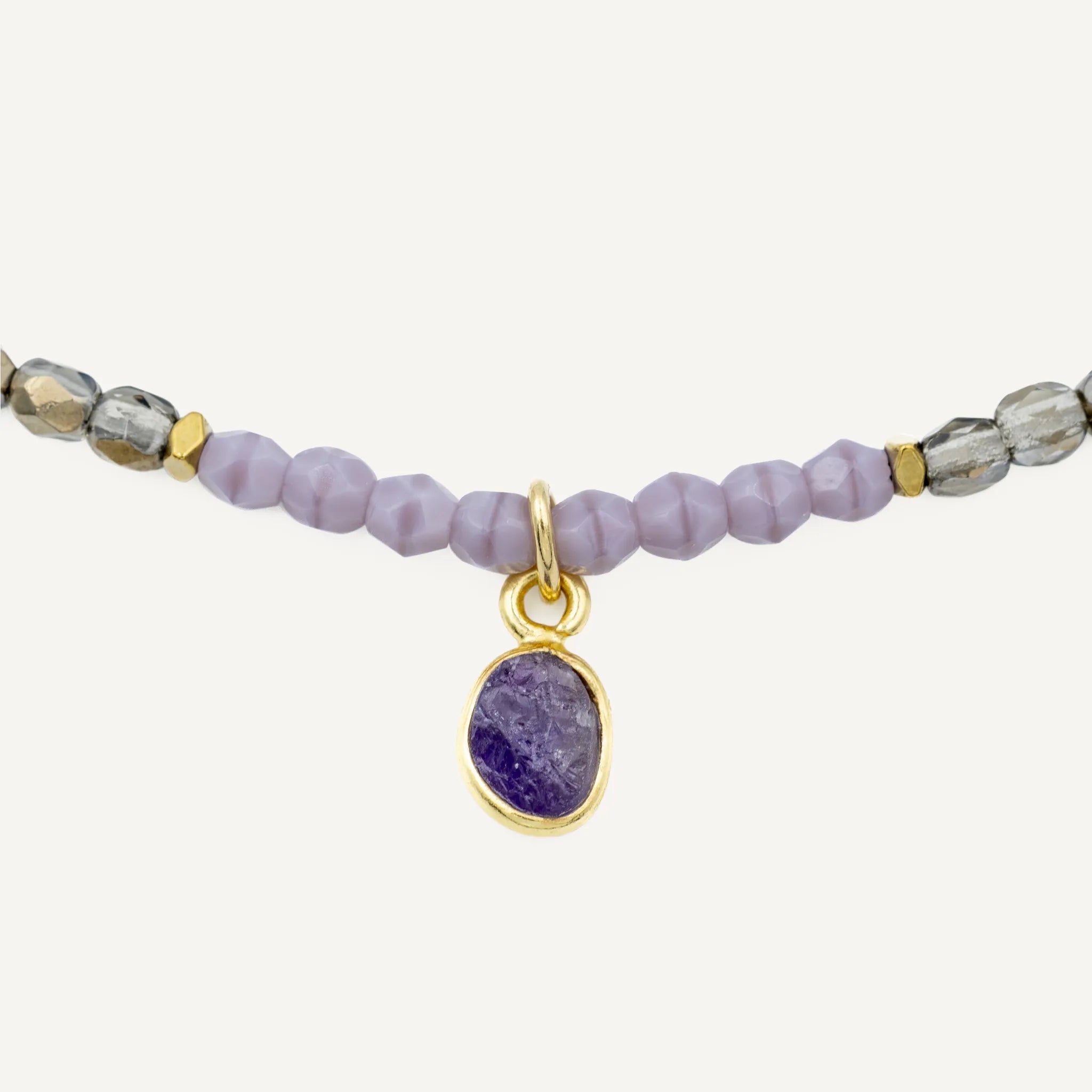 collier / bracelet FÉVRIER 3 - Améthyste - Têtes Blondes