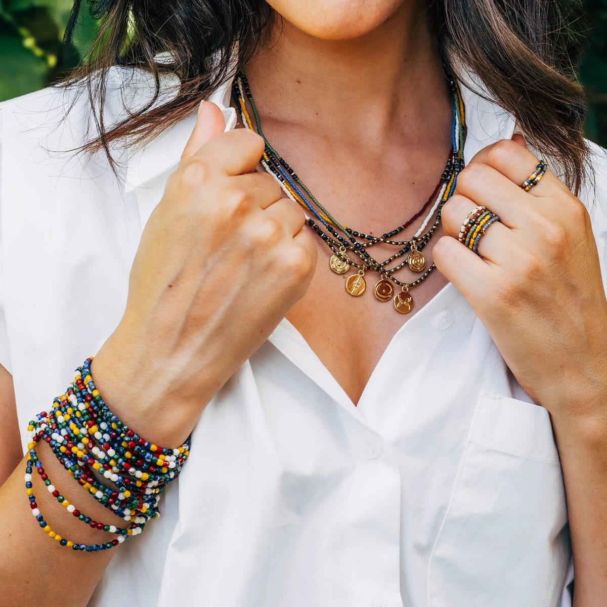 collier / bracelet FORCE INTÉRIEURE 3 - Bordeaux - Têtes Blondes