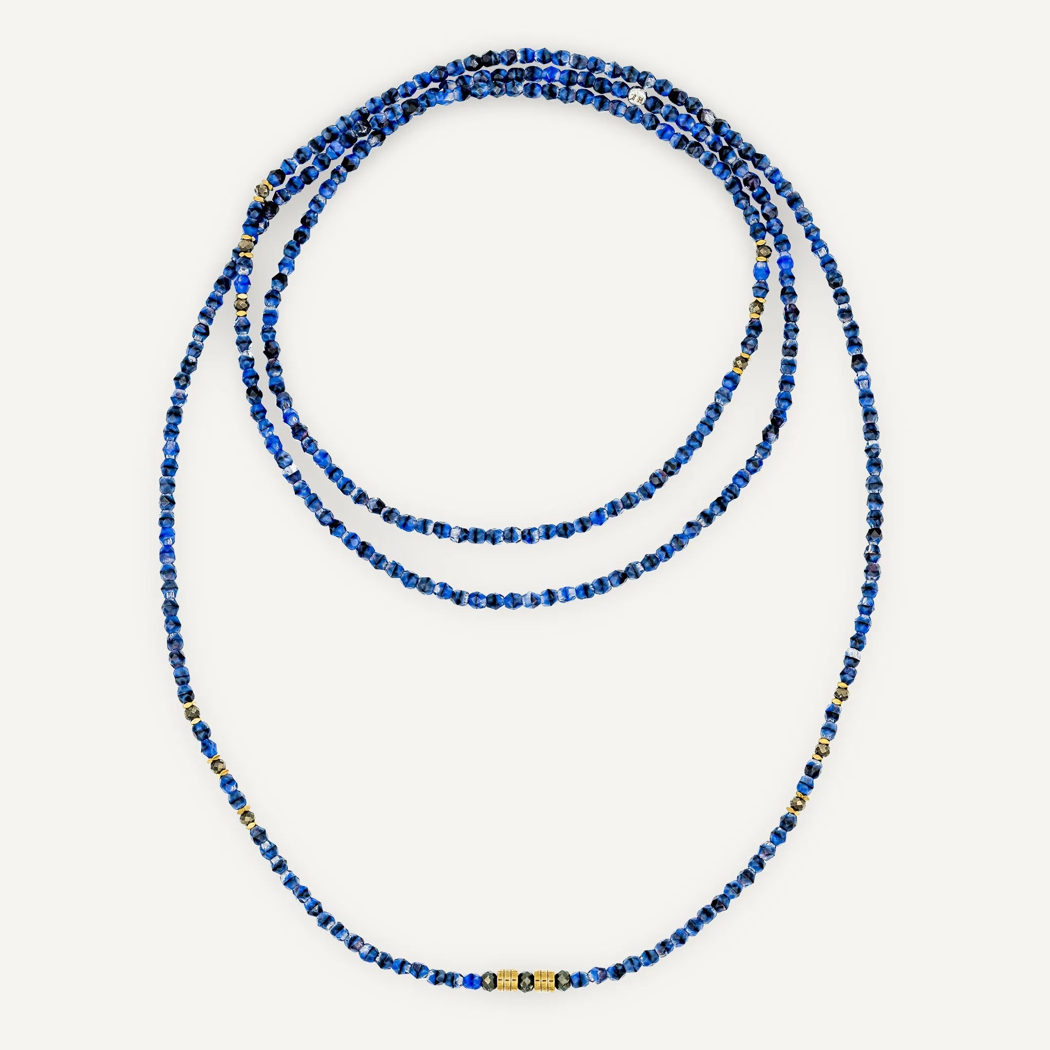 collier / bracelet GABRIELLE Denim Marbré - Têtes Blondes