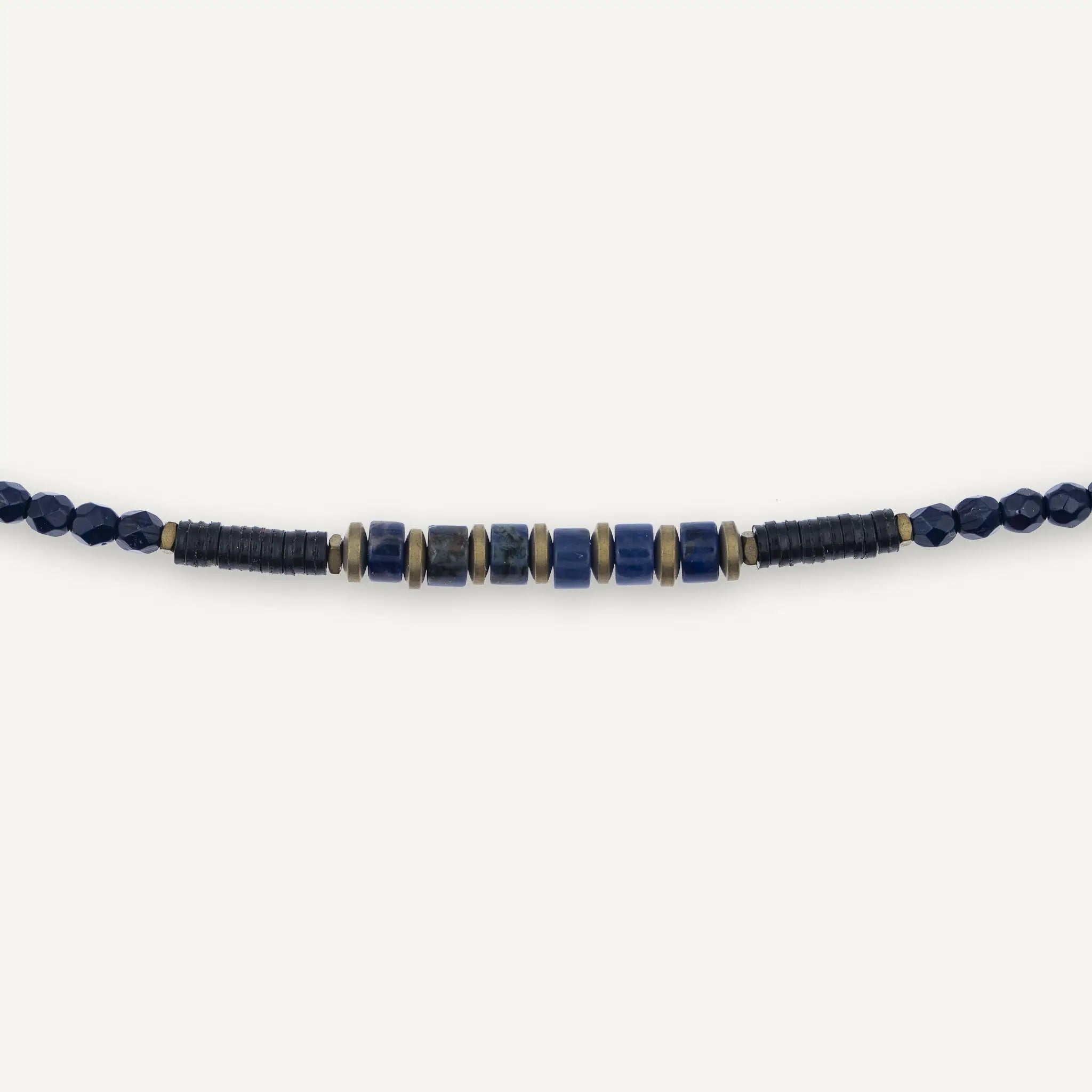 collier / bracelet GENTLEMAN 5 - Navy - Têtes Blondes