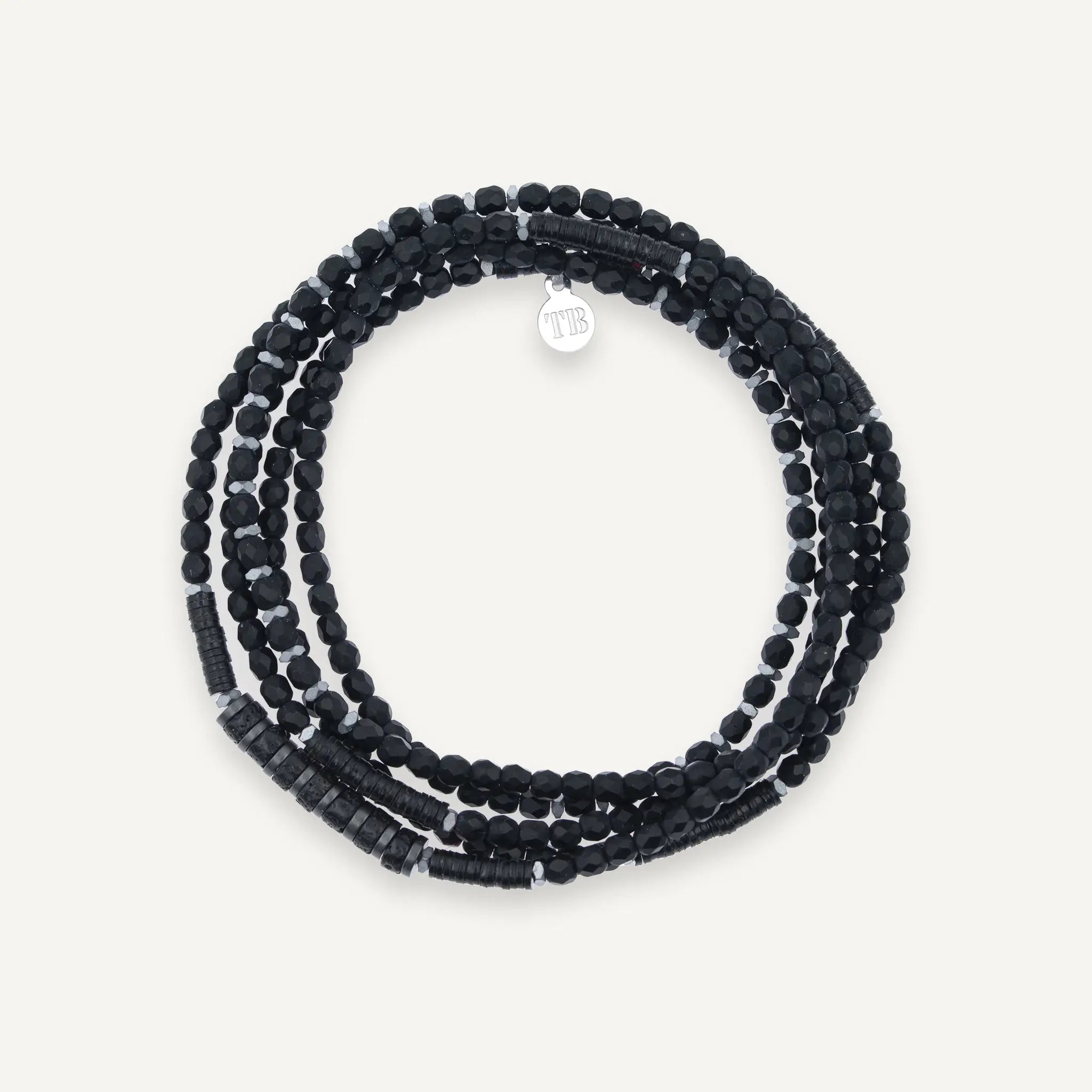collier / bracelet GENTLEMAN 5 - Noir Mat - Têtes Blondes
