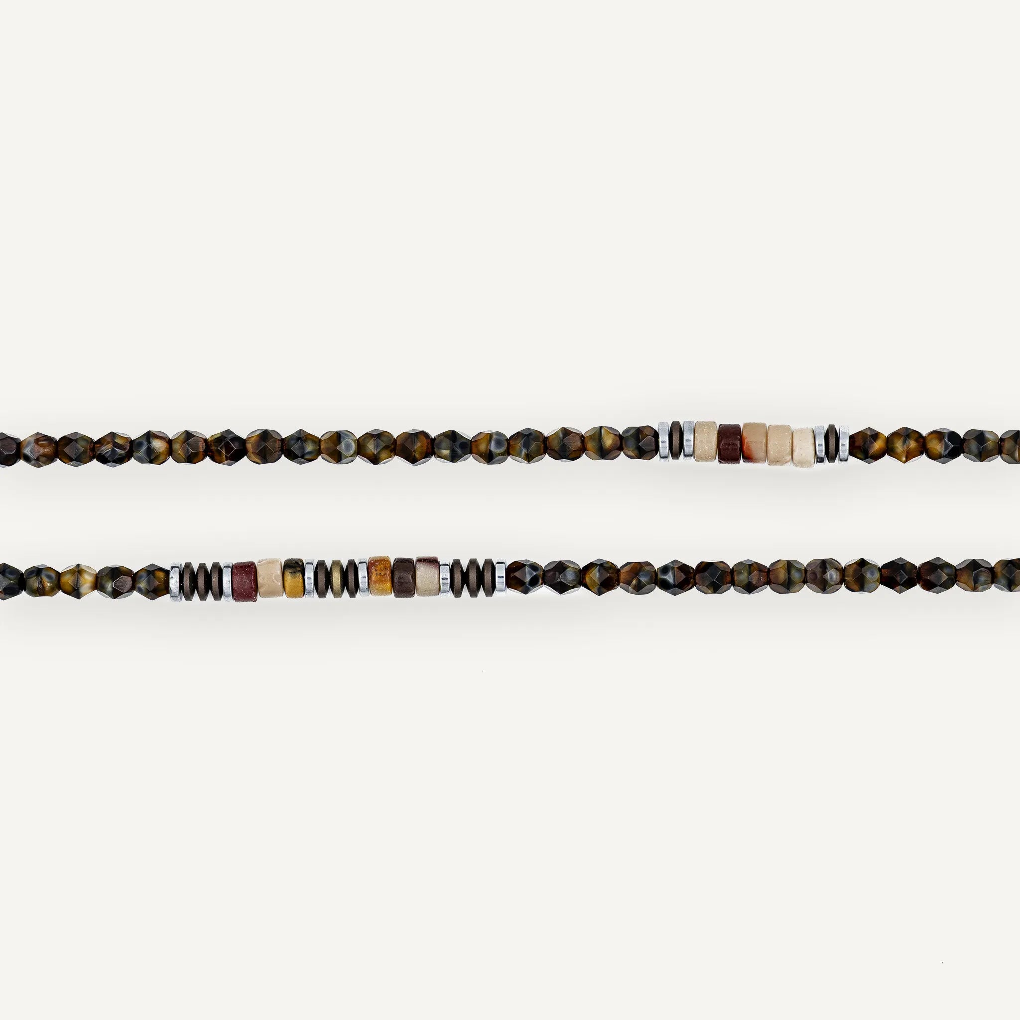 collier / bracelet GENTLEMAN - Chocolat - Têtes Blondes