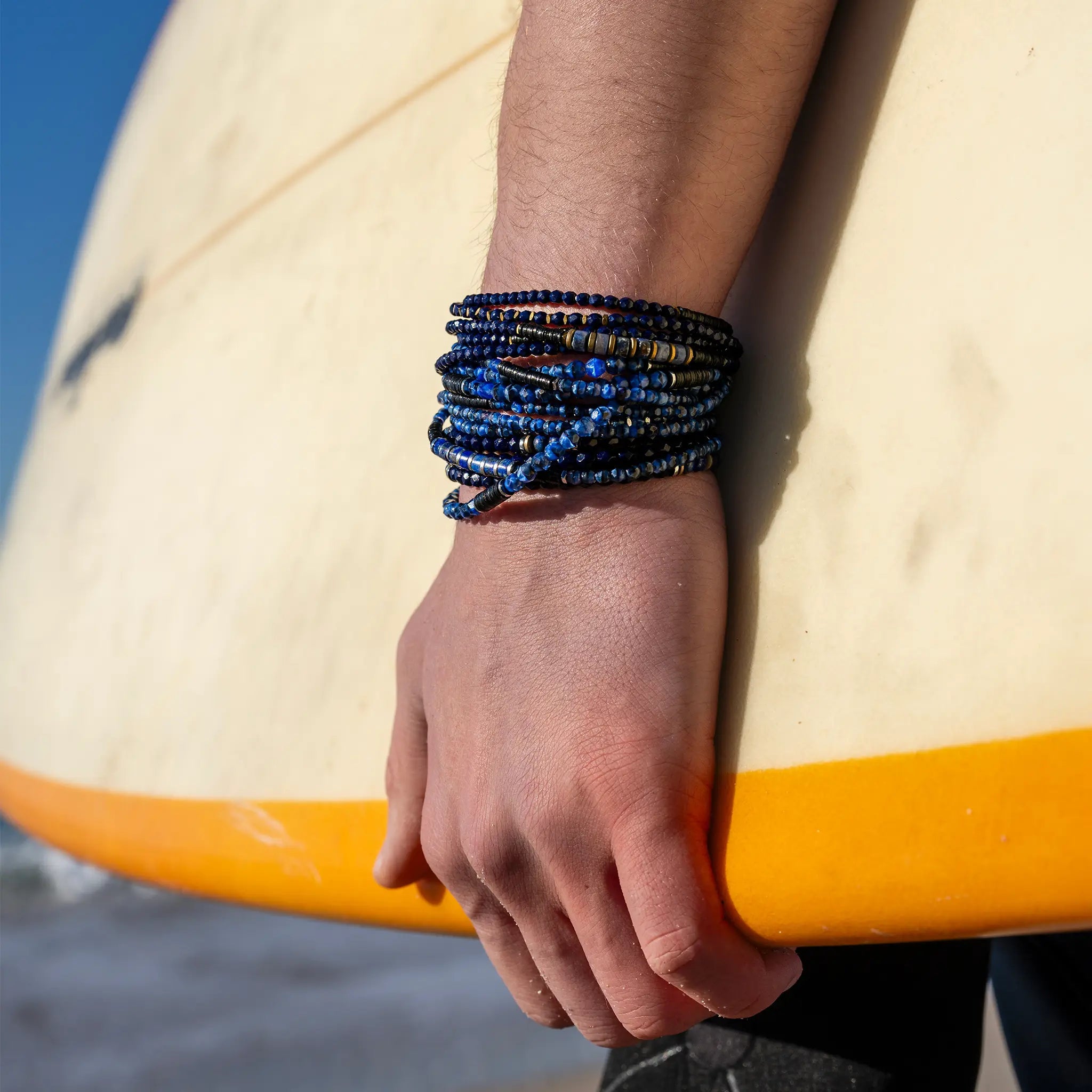 collier / bracelet GENTLEMAN - Denim - Têtes Blondes