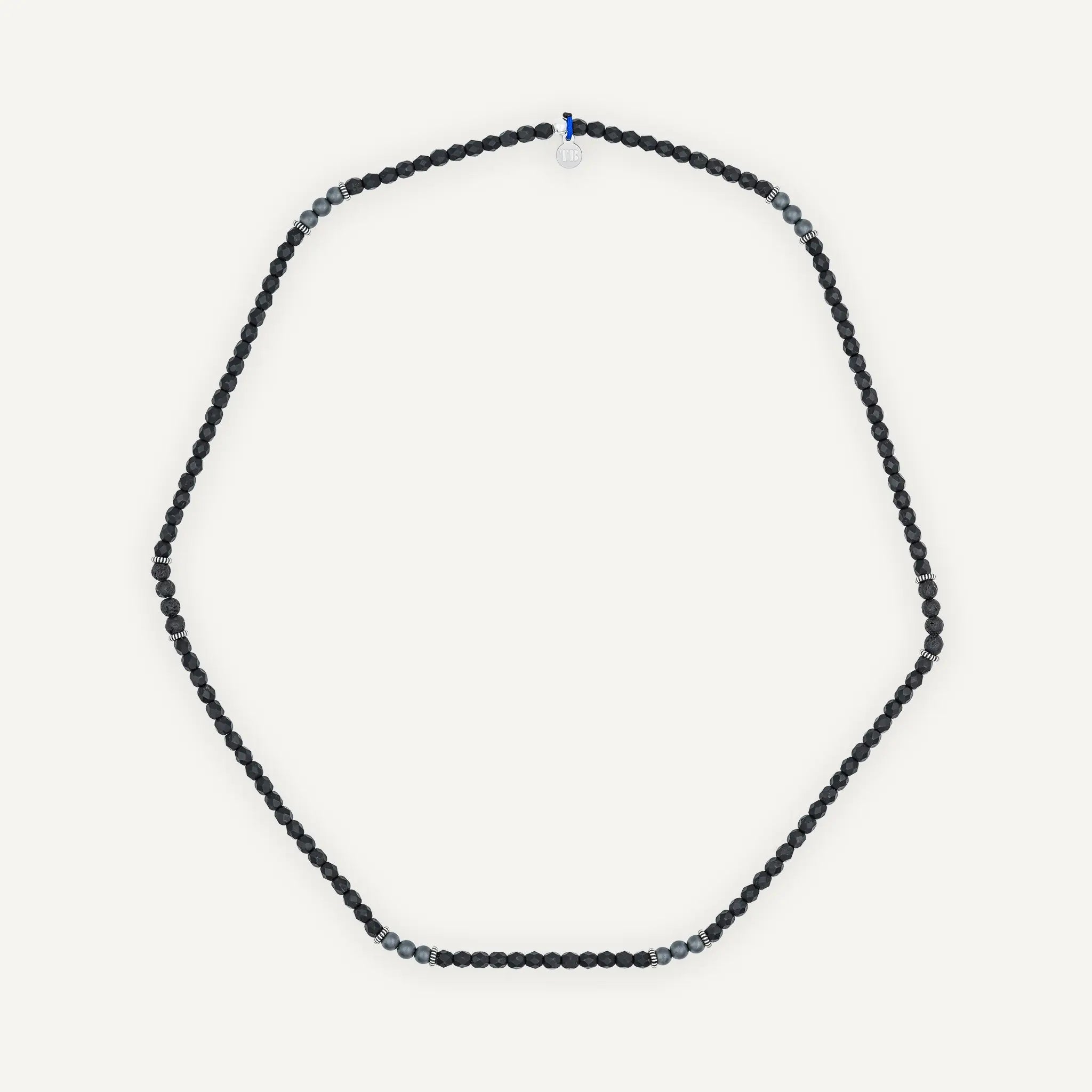 collier / bracelet GENTLEMAN SILVER Noir Mat - Têtes Blondes