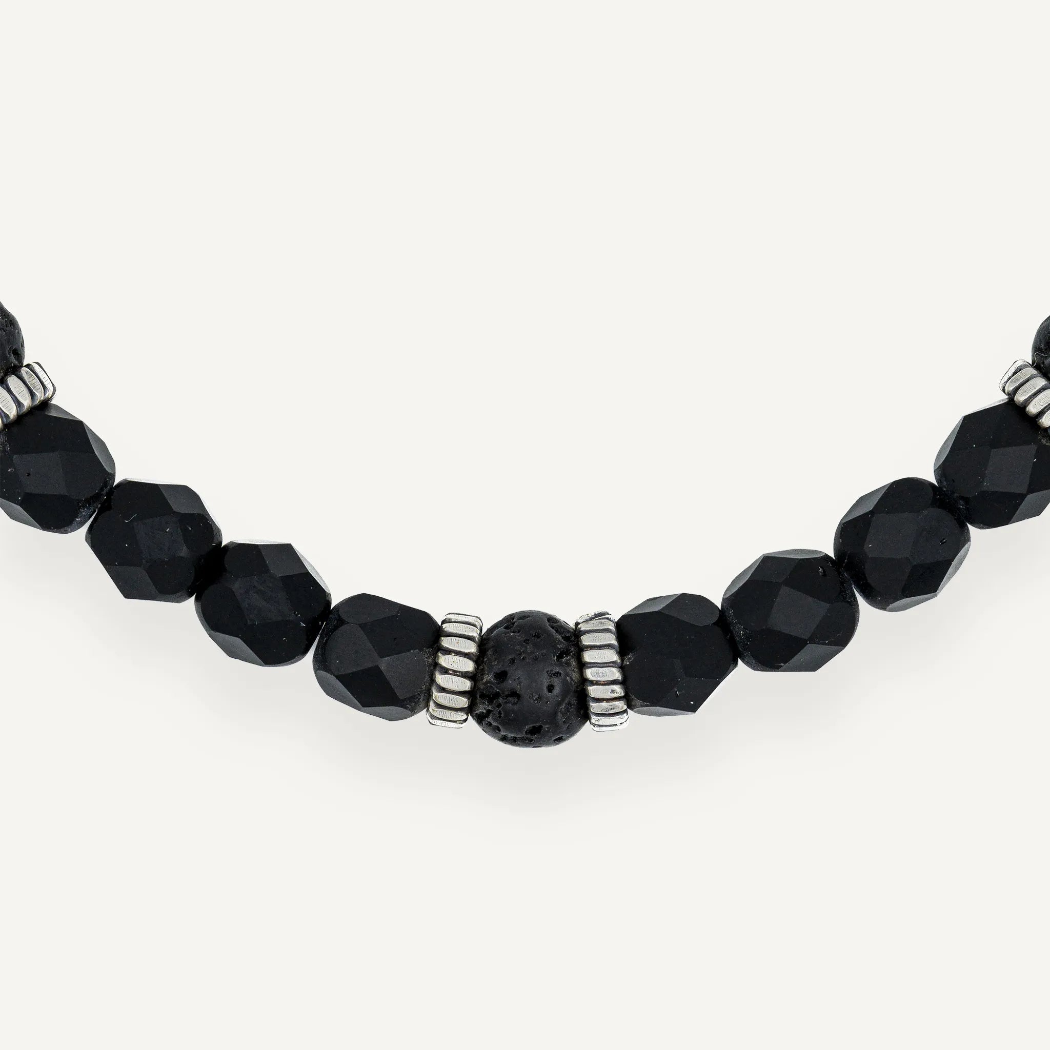 collier / bracelet GENTLEMAN XL - Noir Mat - Têtes Blondes