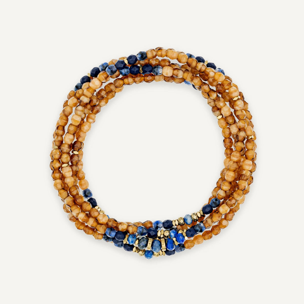 collier / bracelet GLINDA - Caramel - Têtes Blondes