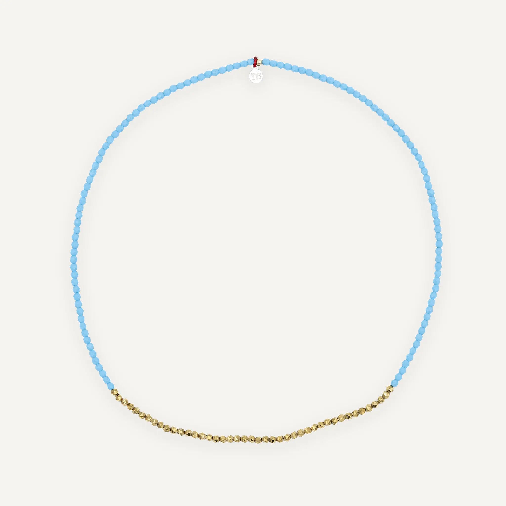 collier / bracelet GOLD Light Blue Mat 3 - Têtes Blondes