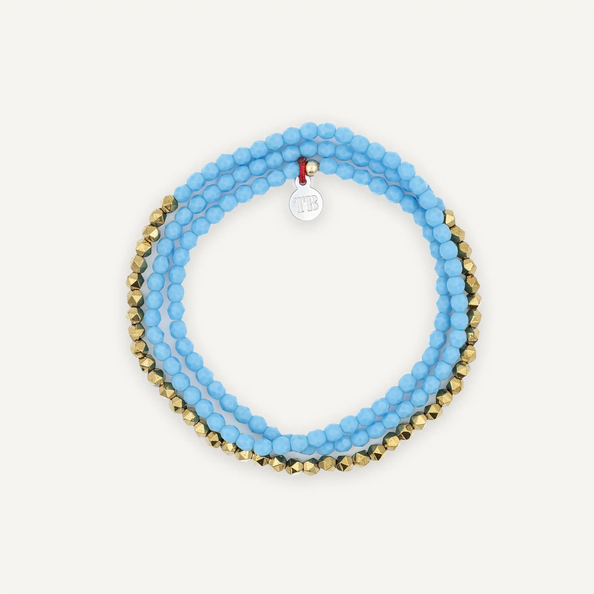collier / bracelet GOLD Light Blue Mat 3 - Têtes Blondes