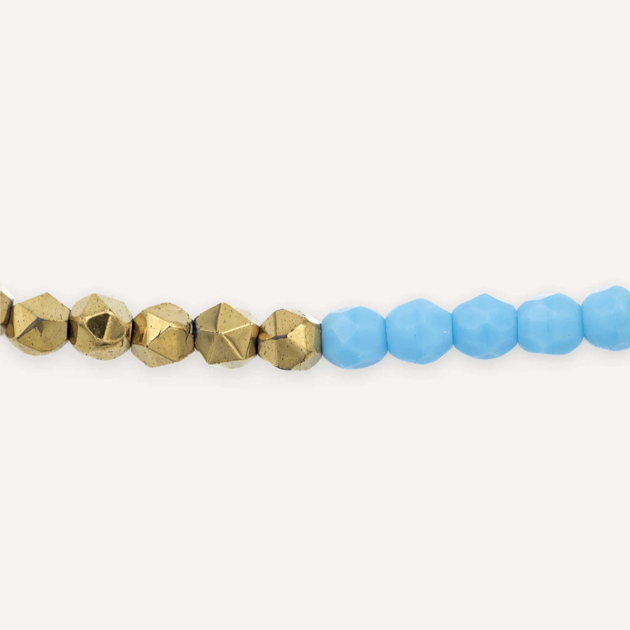 collier / bracelet GOLD Light Blue Mat 7 - Têtes Blondes