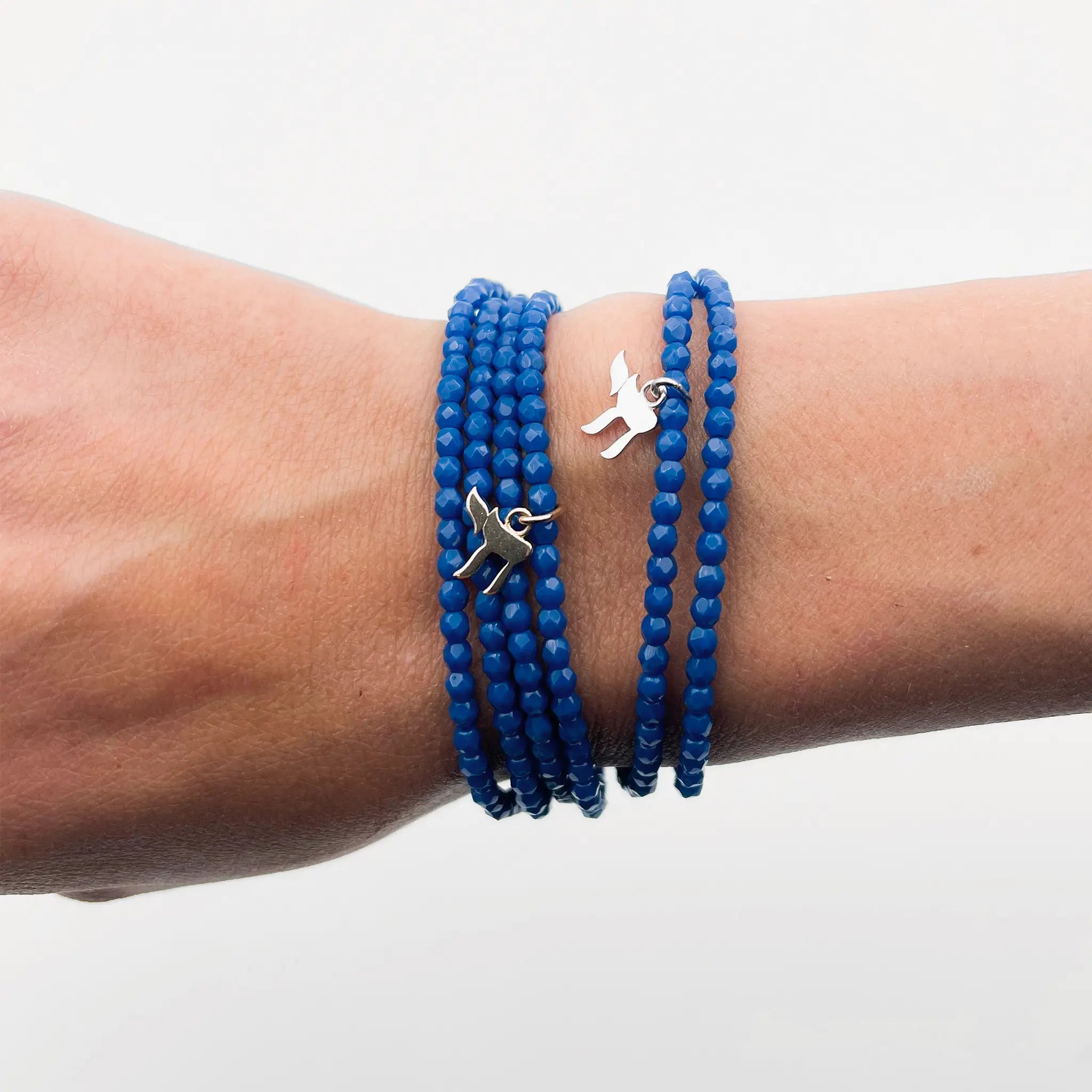 collier / bracelet HAÏ - Bleu Majorelle - Têtes Blondes