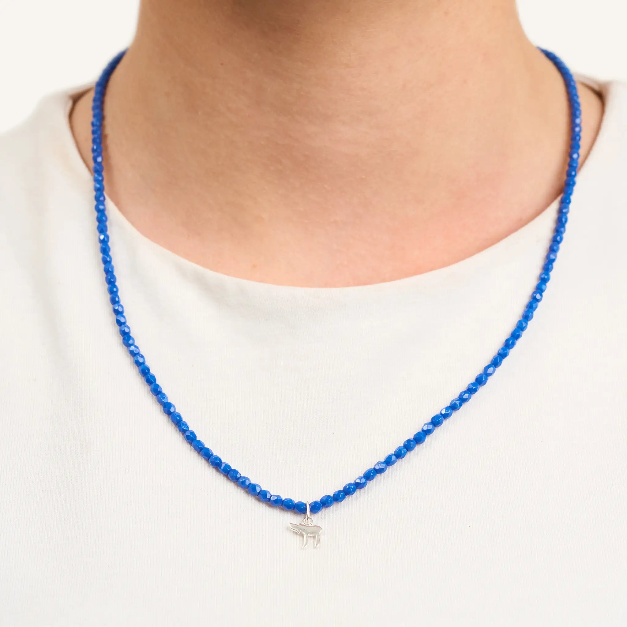 collier / bracelet HAÏ - Bleu Majorelle - Têtes Blondes