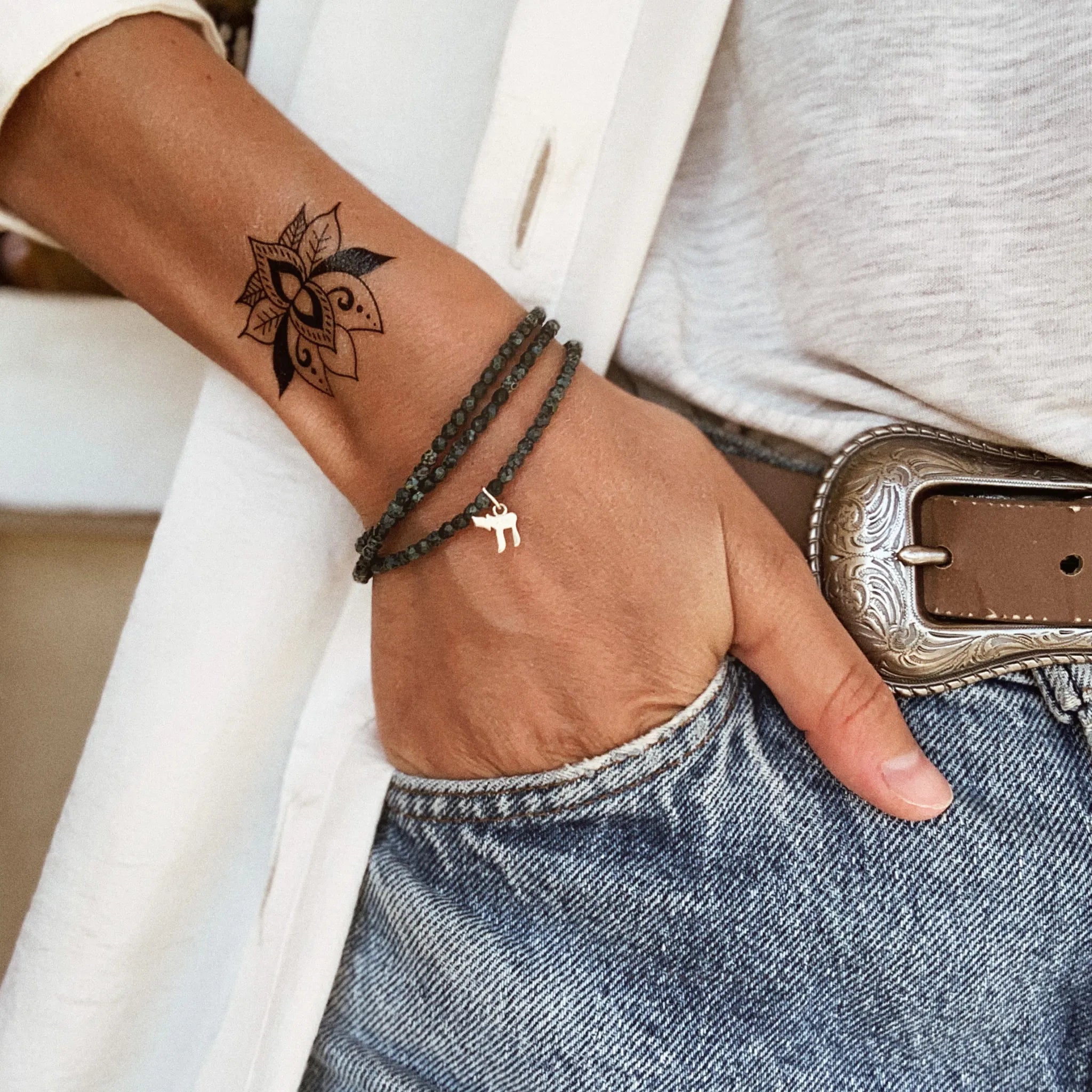 collier / bracelet HAÏ - Noir Rock - Têtes Blondes