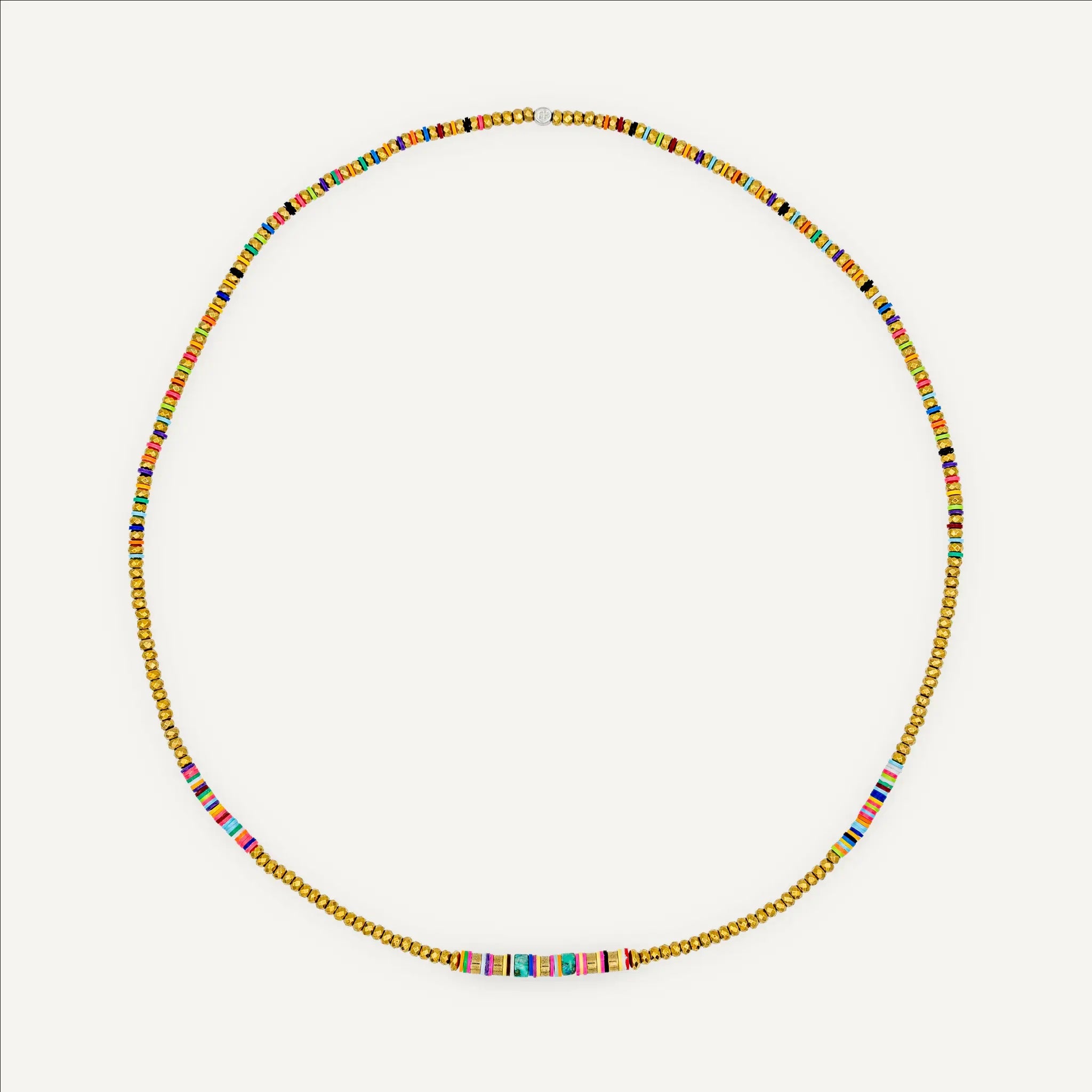 collier / bracelet HAPPY 3 - Gold & Multicolore - Têtes Blondes
