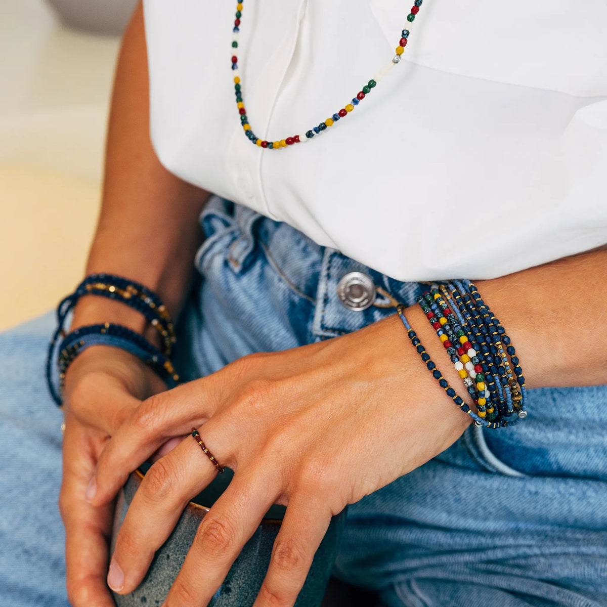 collier / bracelet INTUITION 6 - Bleu - Têtes Blondes