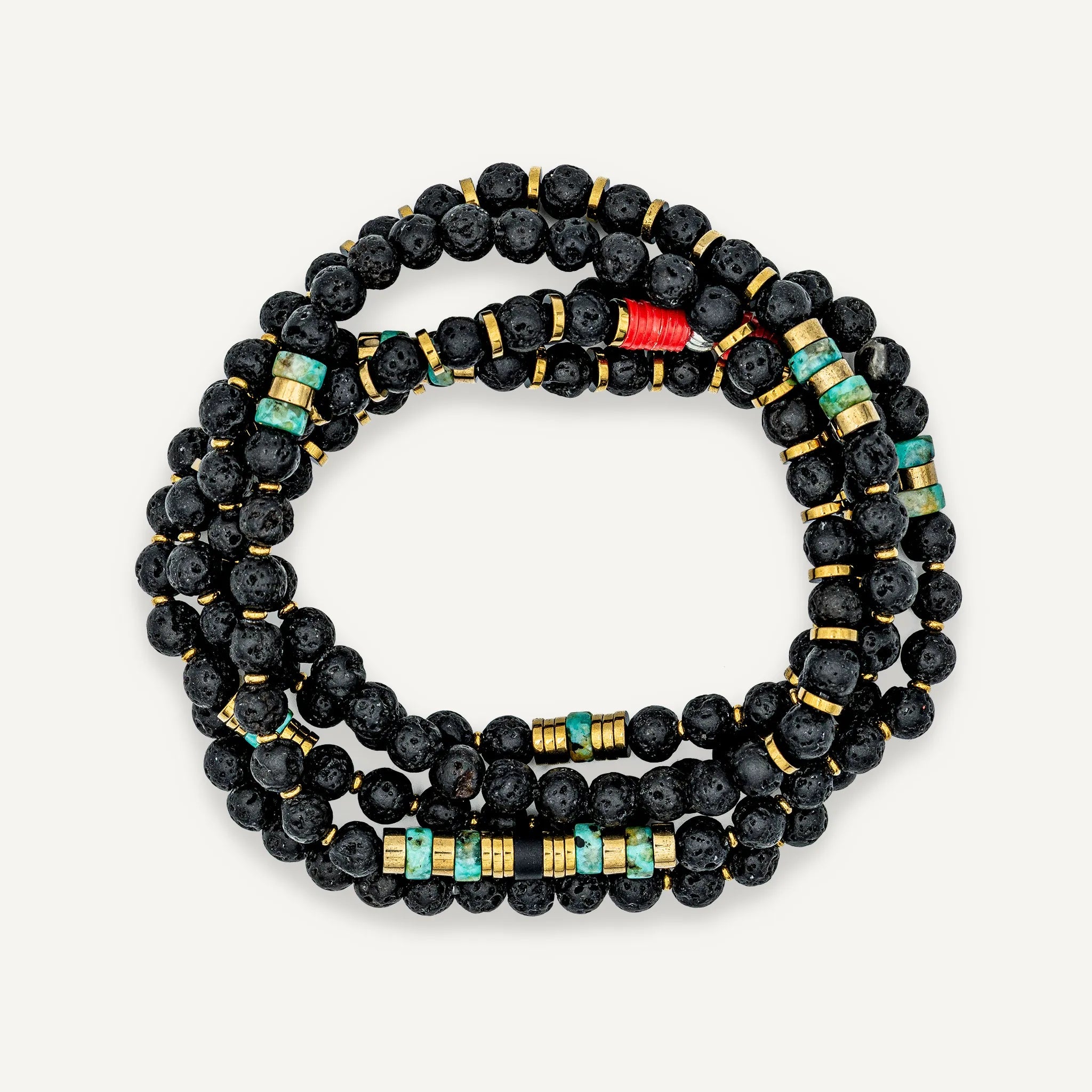 collier / bracelet IRAZU - Lave - Têtes Blondes